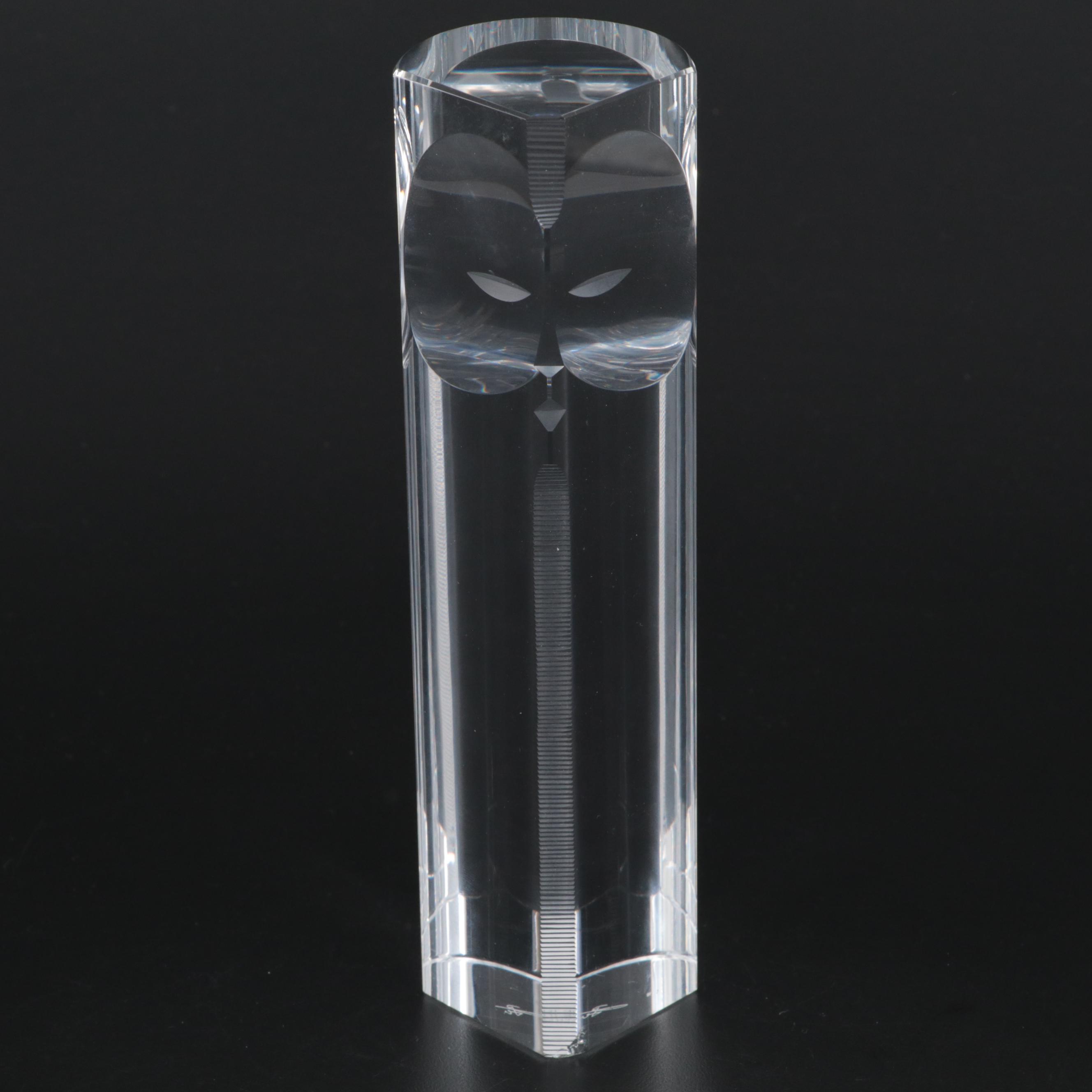 Fumio Sasa for Hoya Museum Collection "Faces" Crystal Sculpture