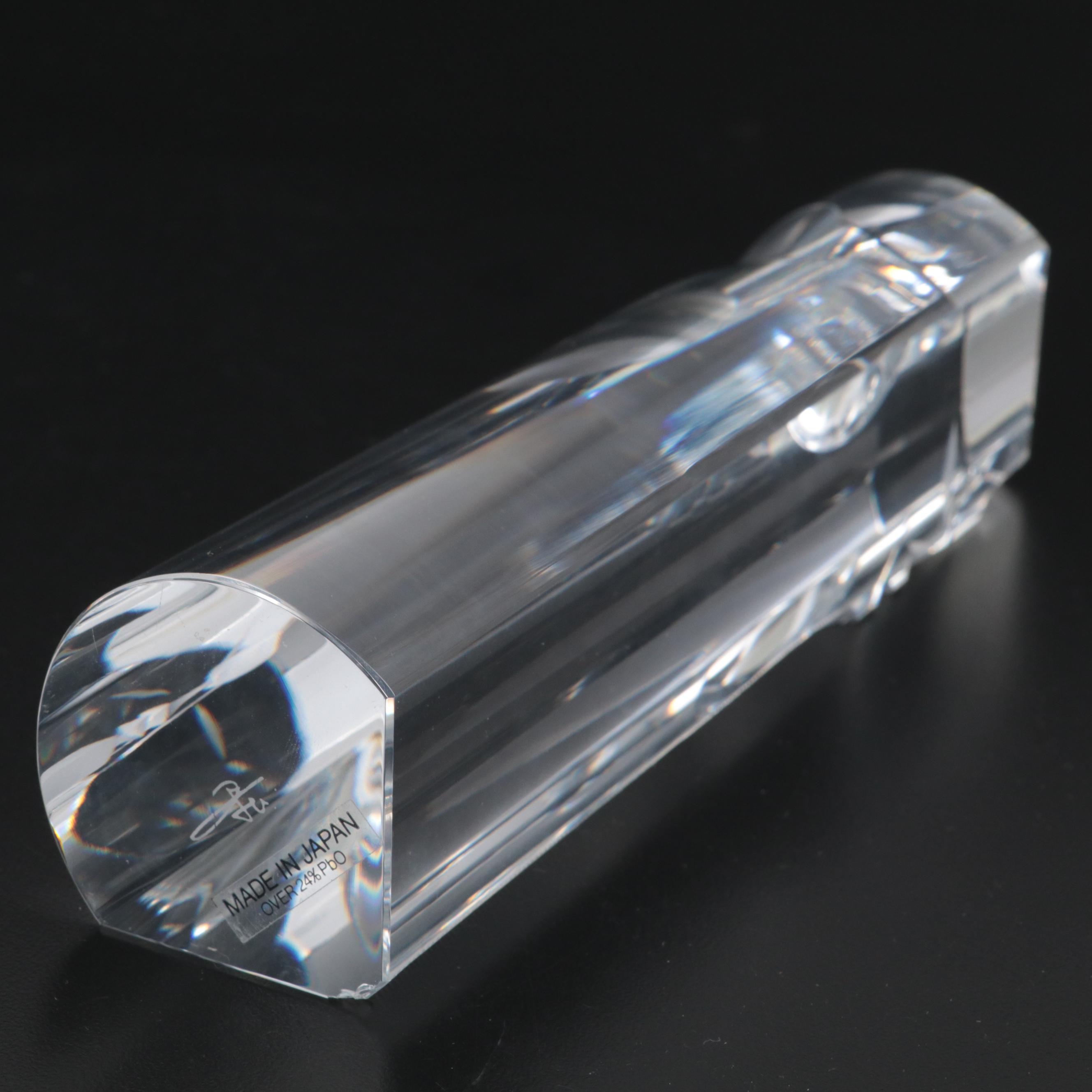 Fumio Sasa for Hoya Museum Collection "Faces" Crystal Sculpture