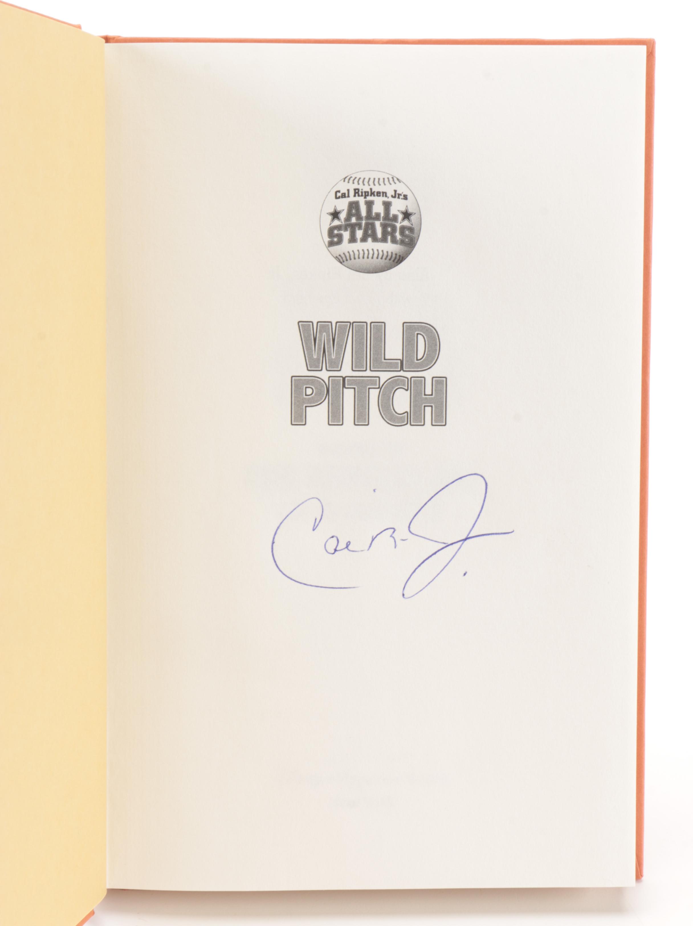 Signed First Edition "Wild Pitch" by Cal Ripken and Other Signed Book
