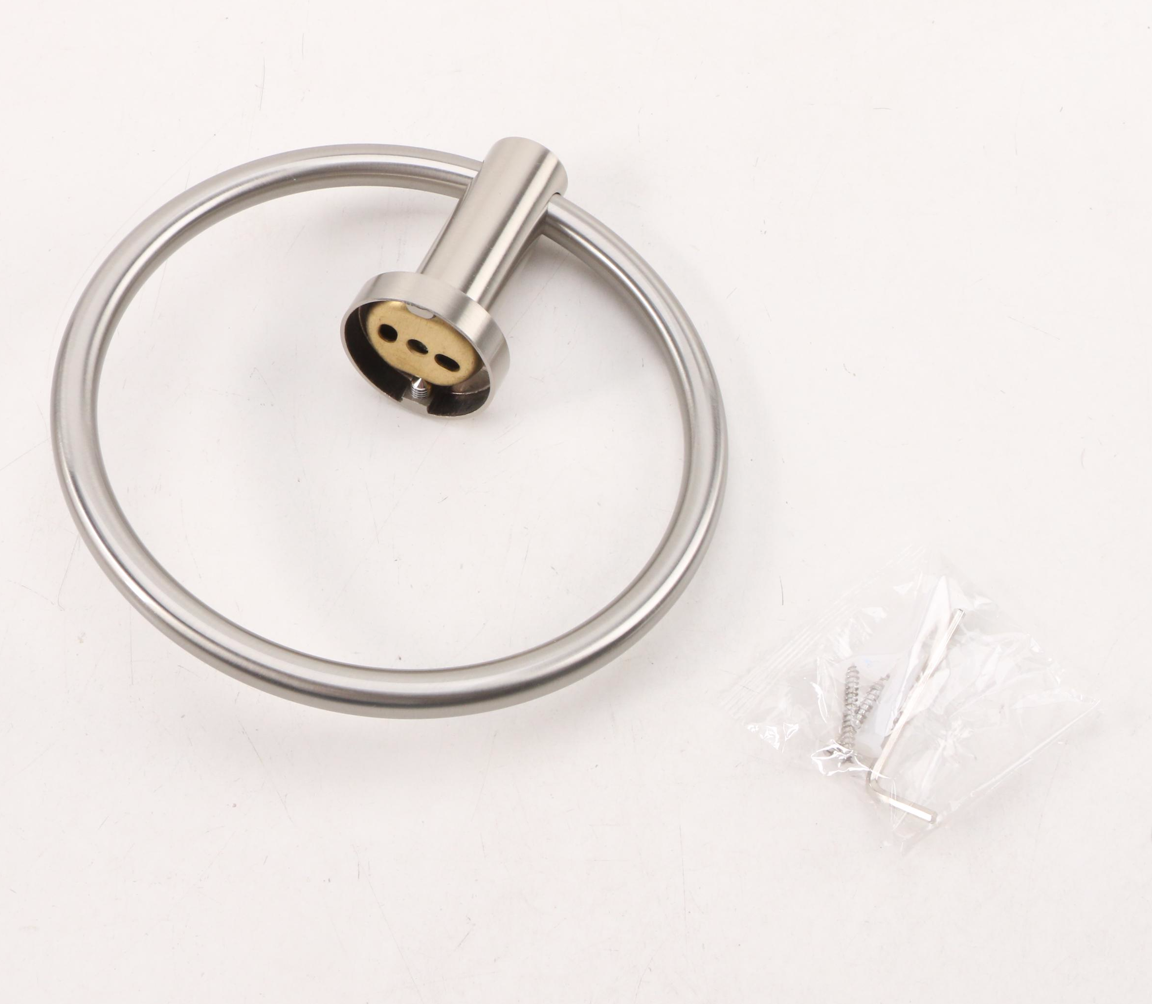 Brushed Nickel Finished Hand Shower, Towel Ring and Other Fixtures