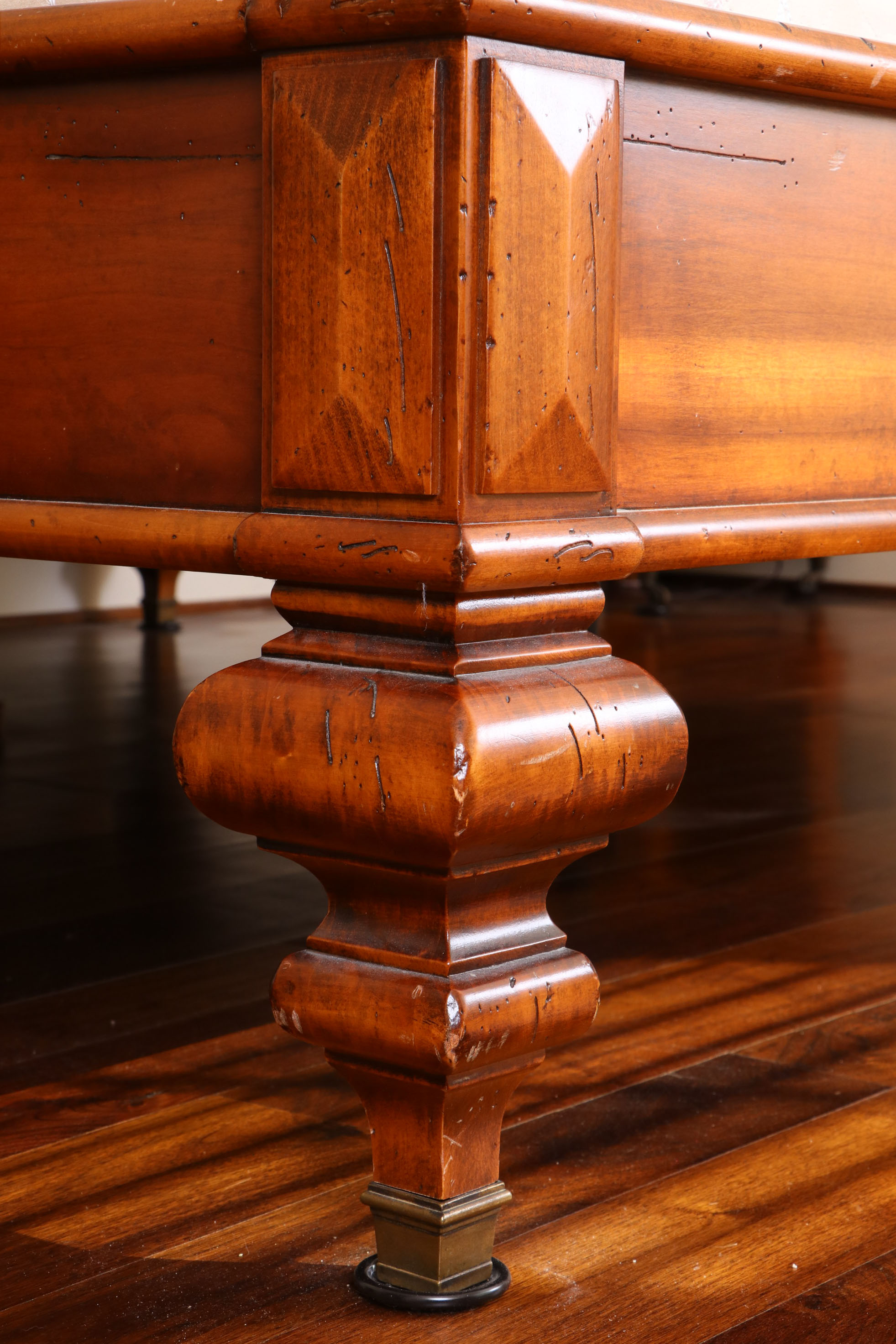 Arhaus Furniture Italian Fruitwood King Size Bed Frame