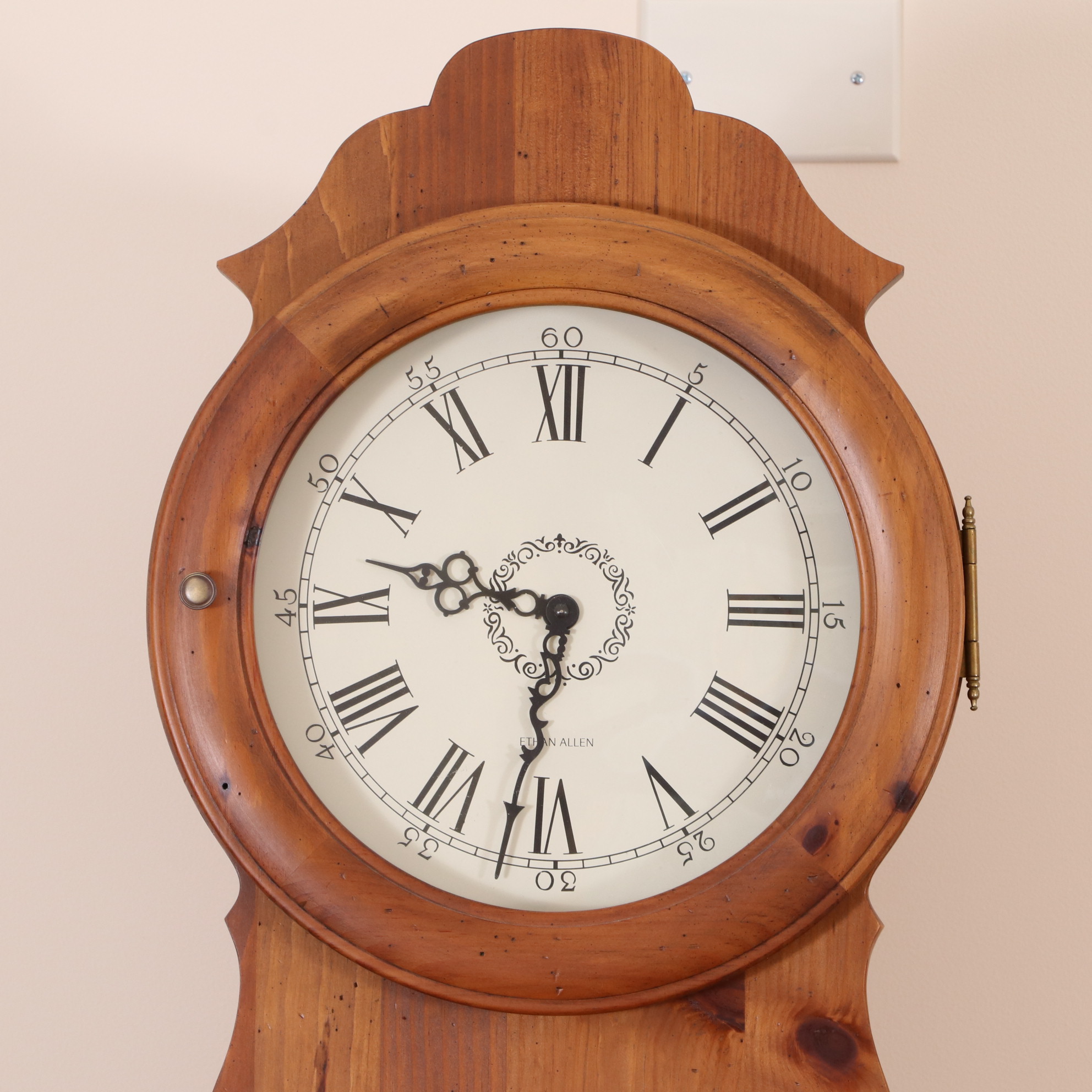 Ethan Allen Scandinavian Style Pine Floor Clock