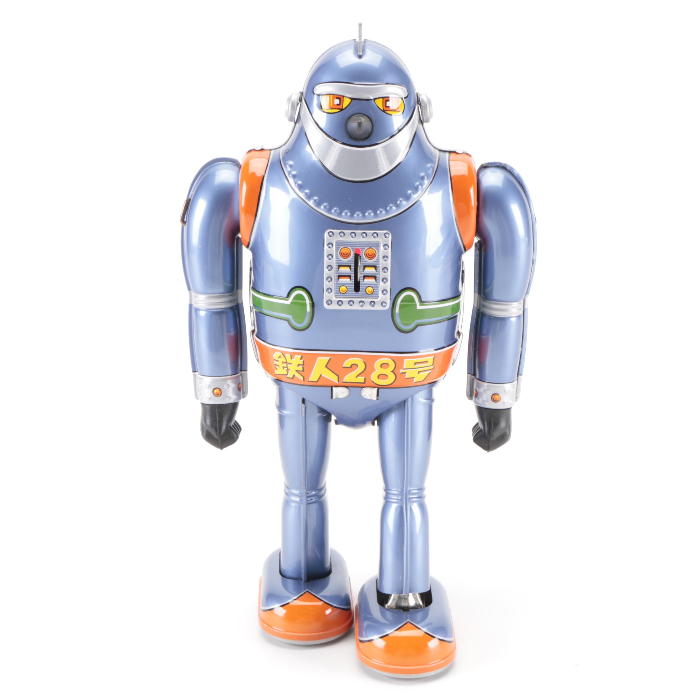 Osaka Tin Toy Institute "Tetsujin 28" Wind-Up Tin Toy, Late 20th Century