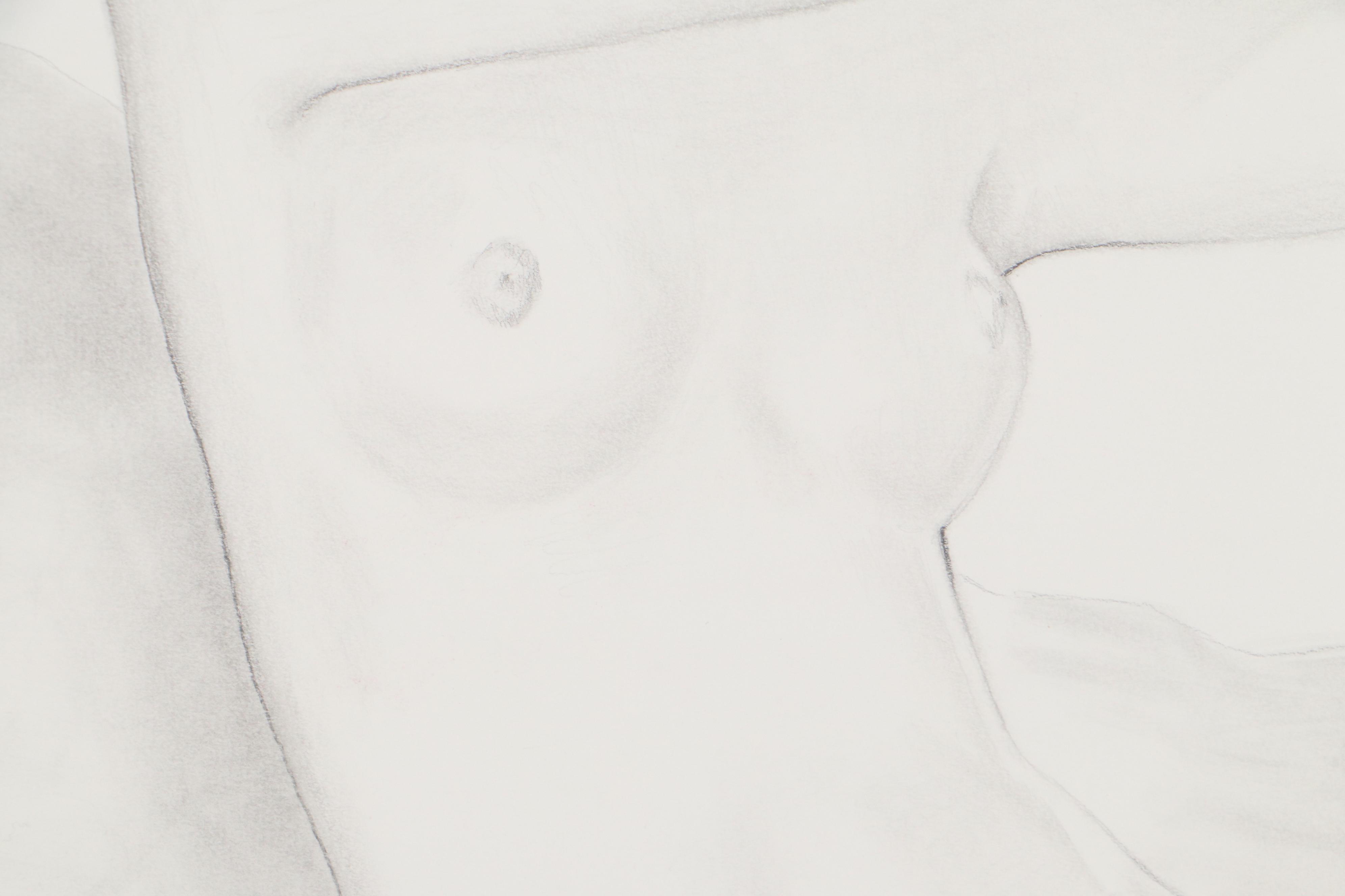 T. David Downs Nude Figure Graphite Drawing