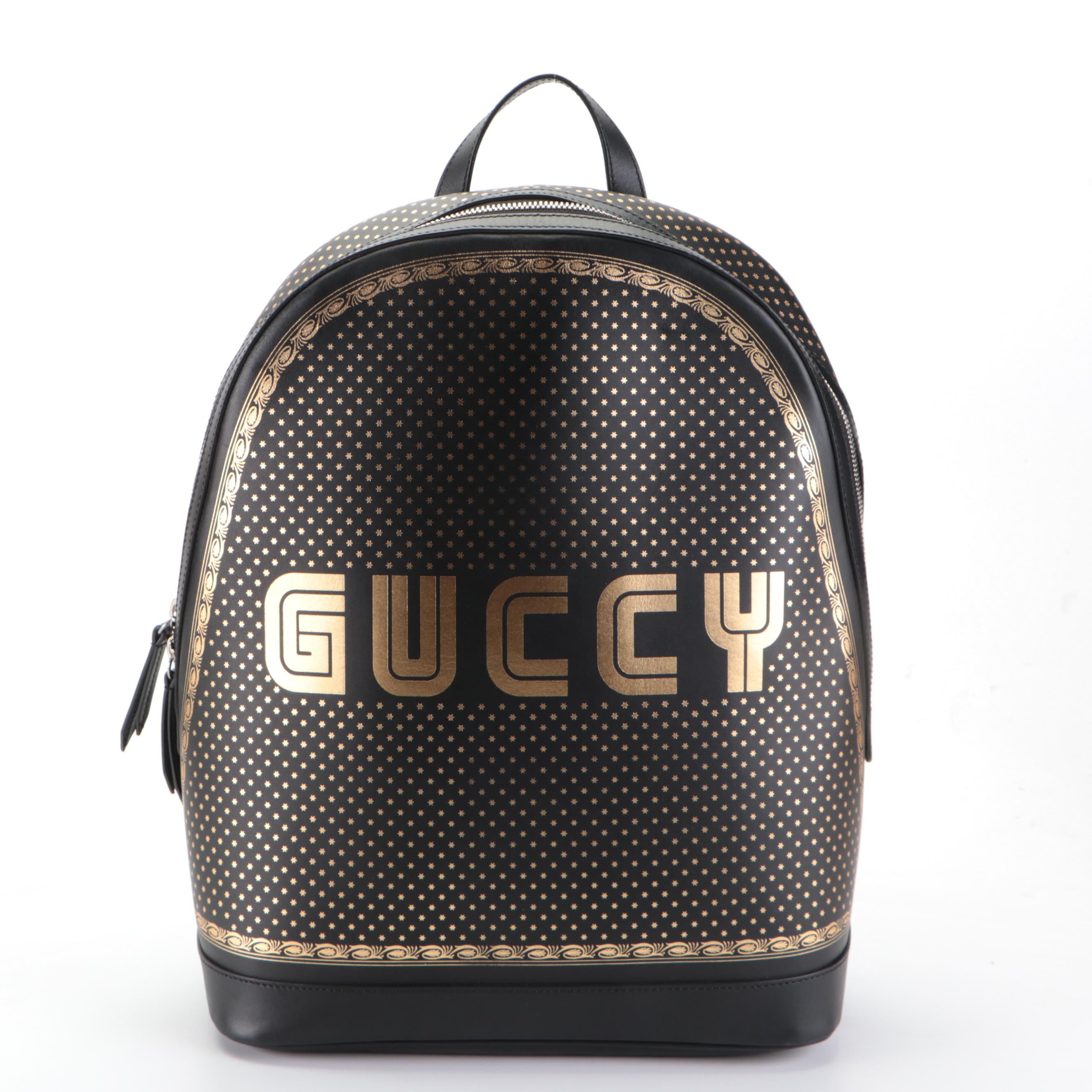 Gucci Magnetismo Backpack in 'Guccy' Star print Leather