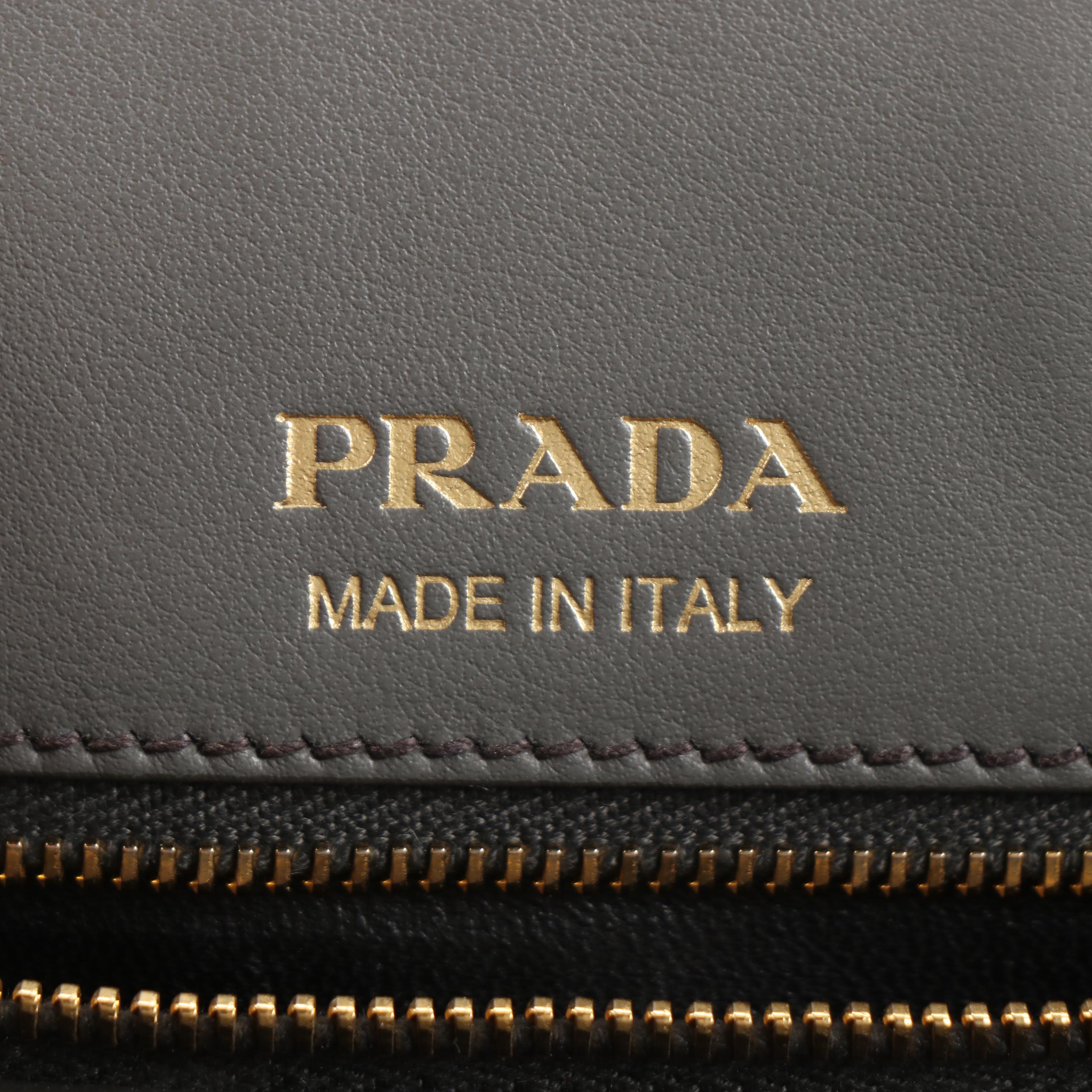 Prada Medium Bibliothèque Tote in Grey Saffiano and Smooth Calfskin Leather