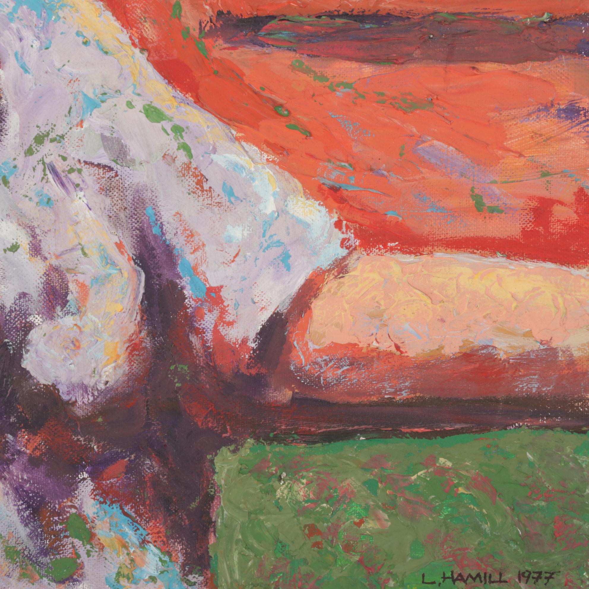 Larry Hamill Portrait Acrylic Painting "Oma," 1977