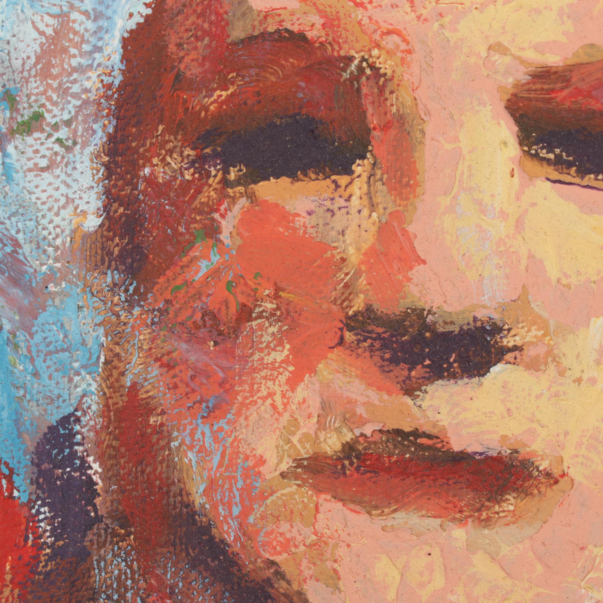 Larry Hamill Portrait Acrylic Painting "Oma," 1977