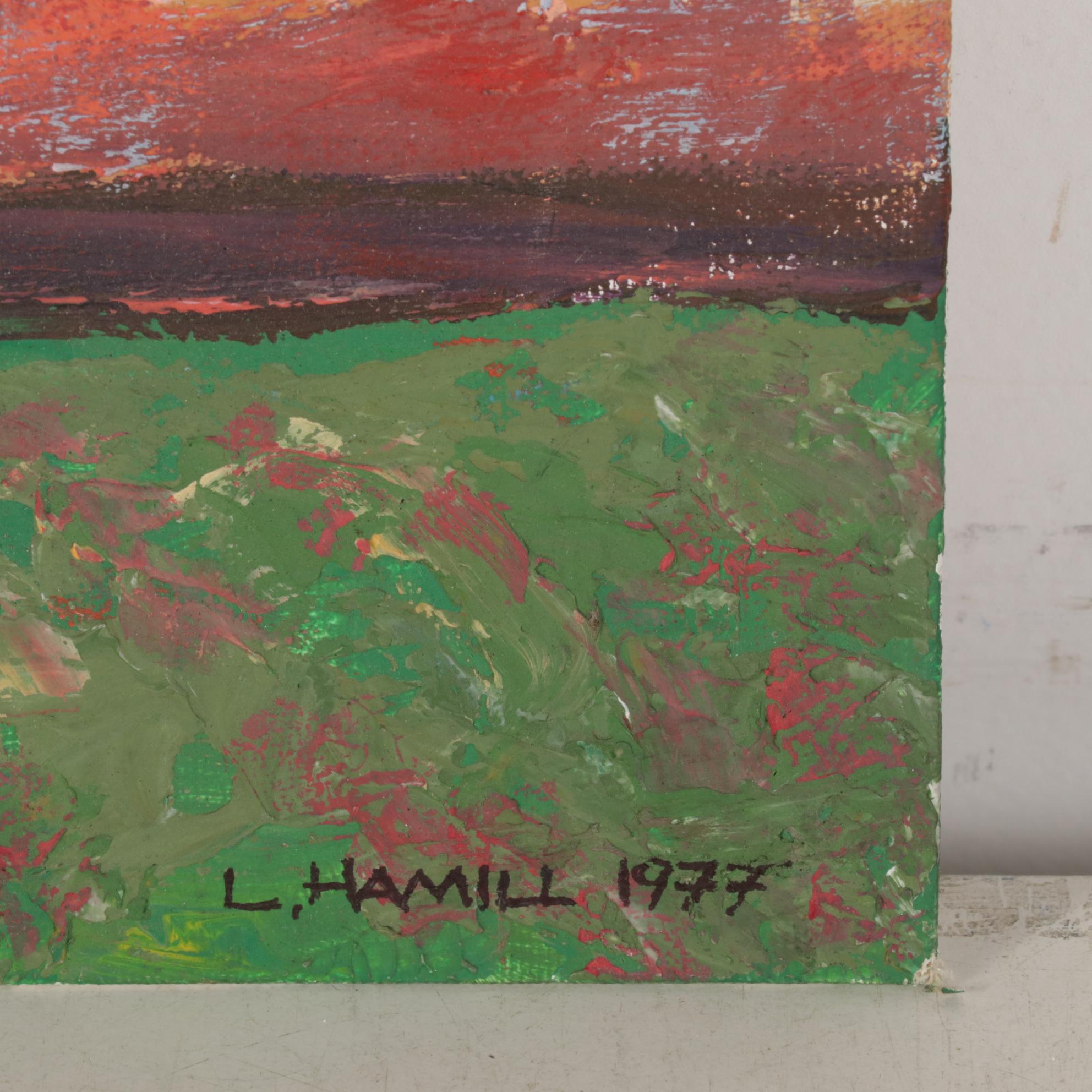 Larry Hamill Portrait Acrylic Painting "Oma," 1977