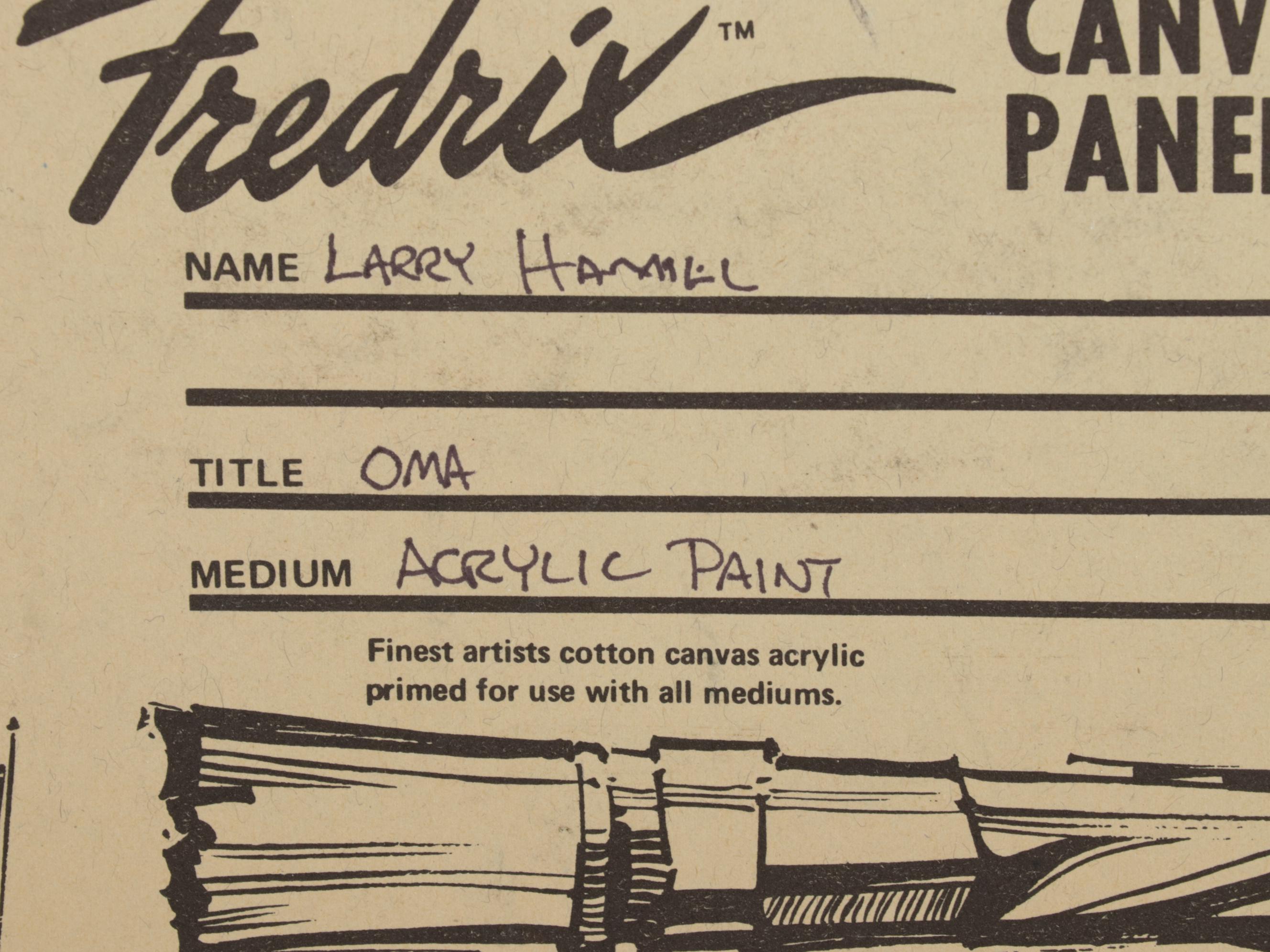 Larry Hamill Portrait Acrylic Painting "Oma," 1977