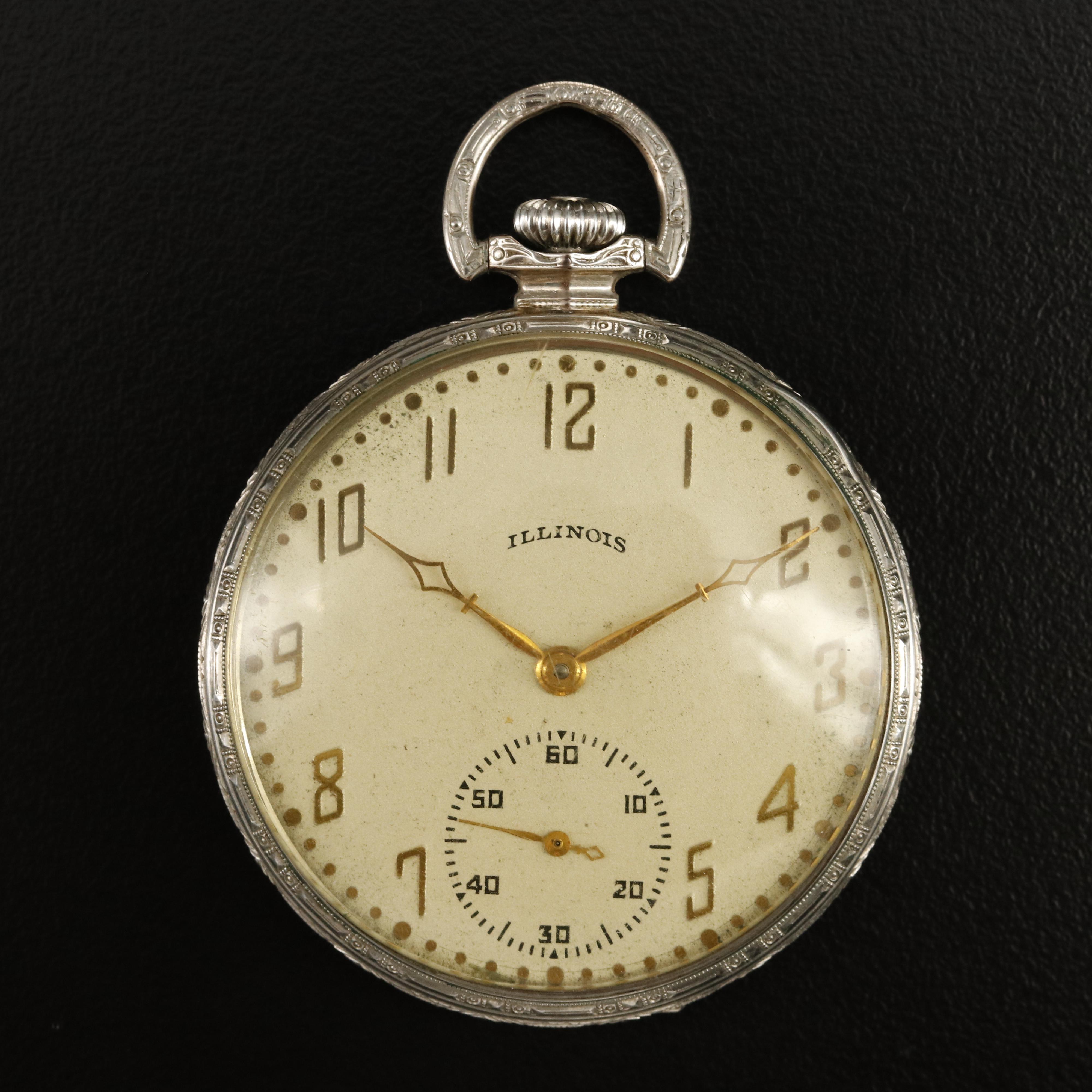 1926 Illinois "The Marquis Autocrat" 14K Gold Filled Pocket Watch