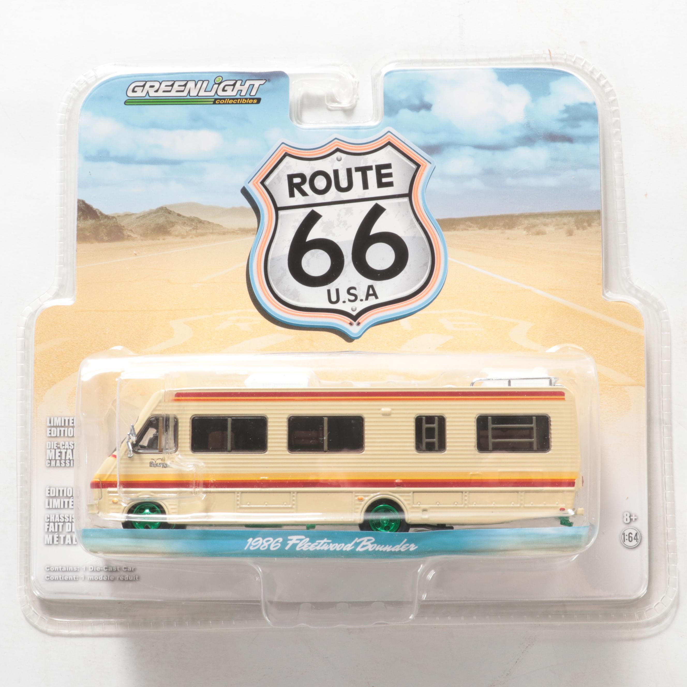 Greenlight Diecast Route 66 RVs, Pennzoil Trucks and U.S. Army Box Van