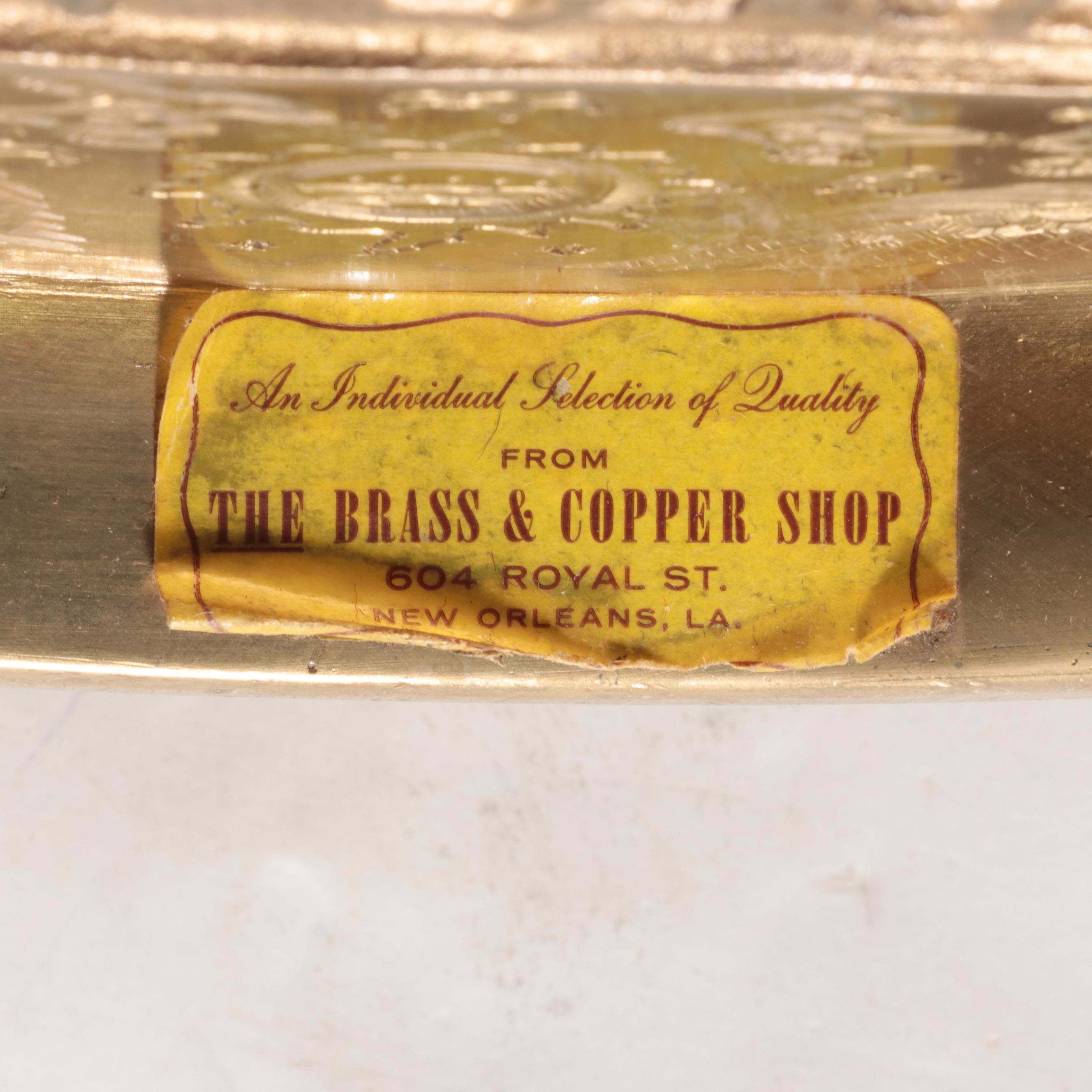 Chinese Style Hammered Brass Planter, 20th Century