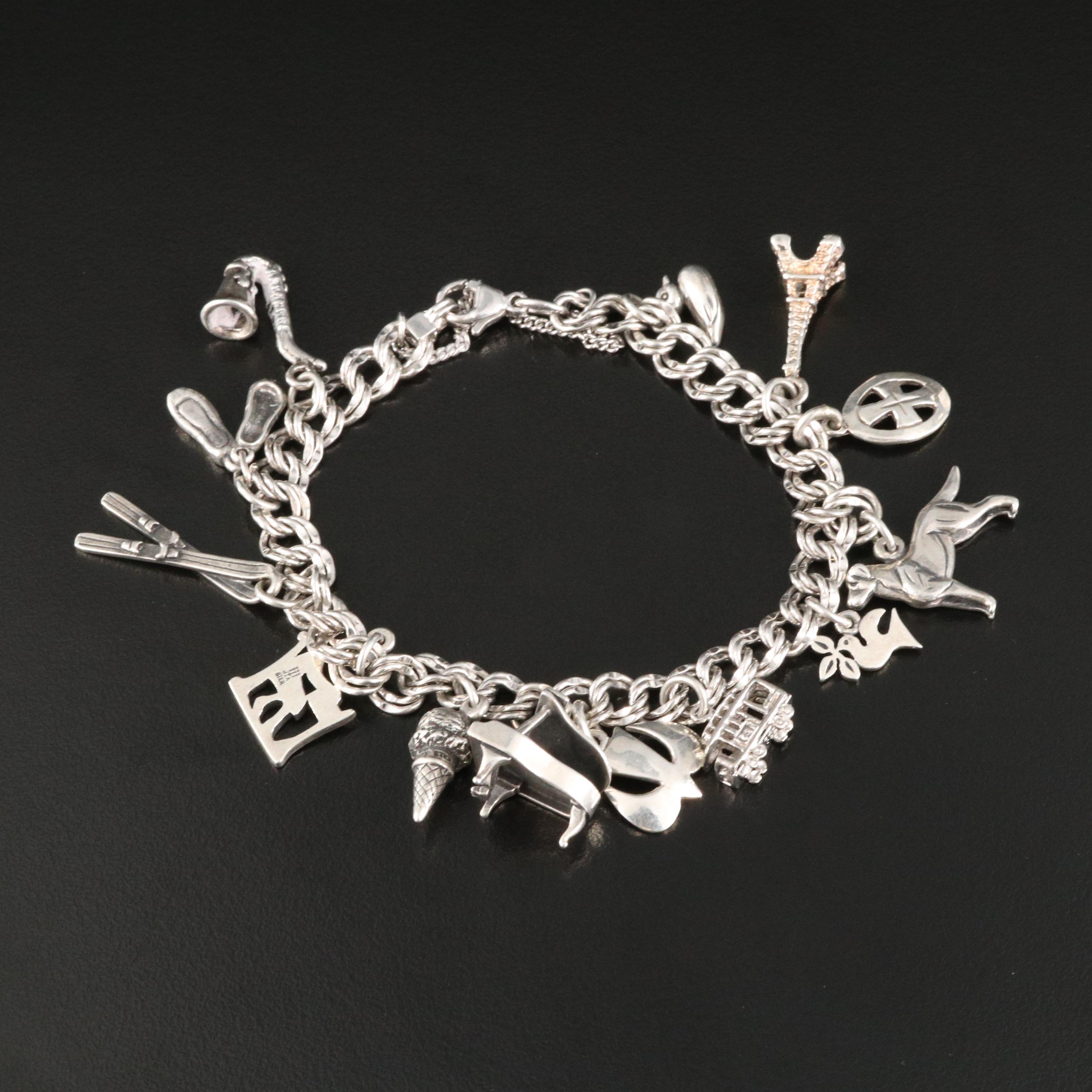 James Avery Sterling Charm Bracelet