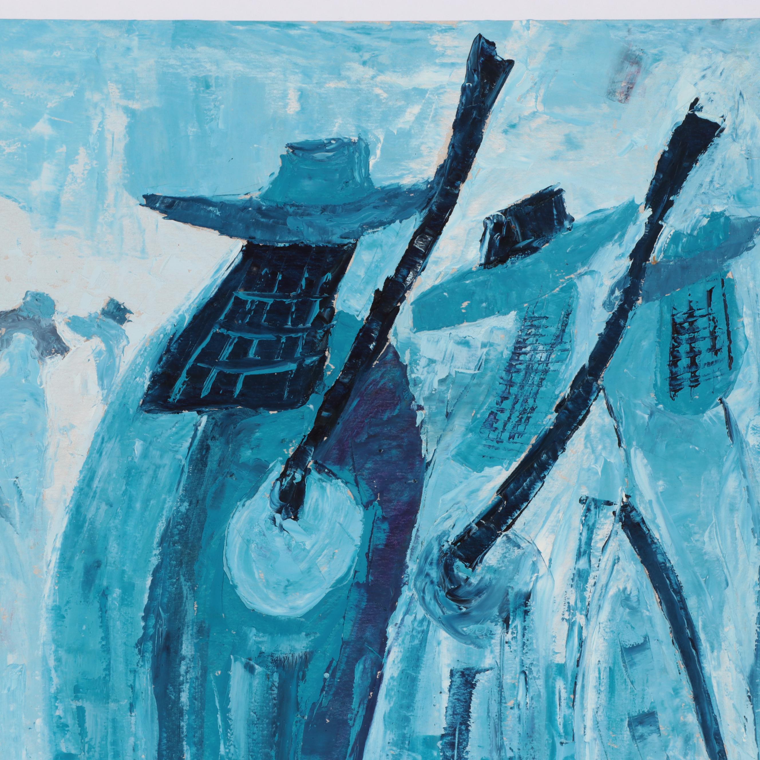 Bayo Ogundele Oil Painting "Eyo," 2007