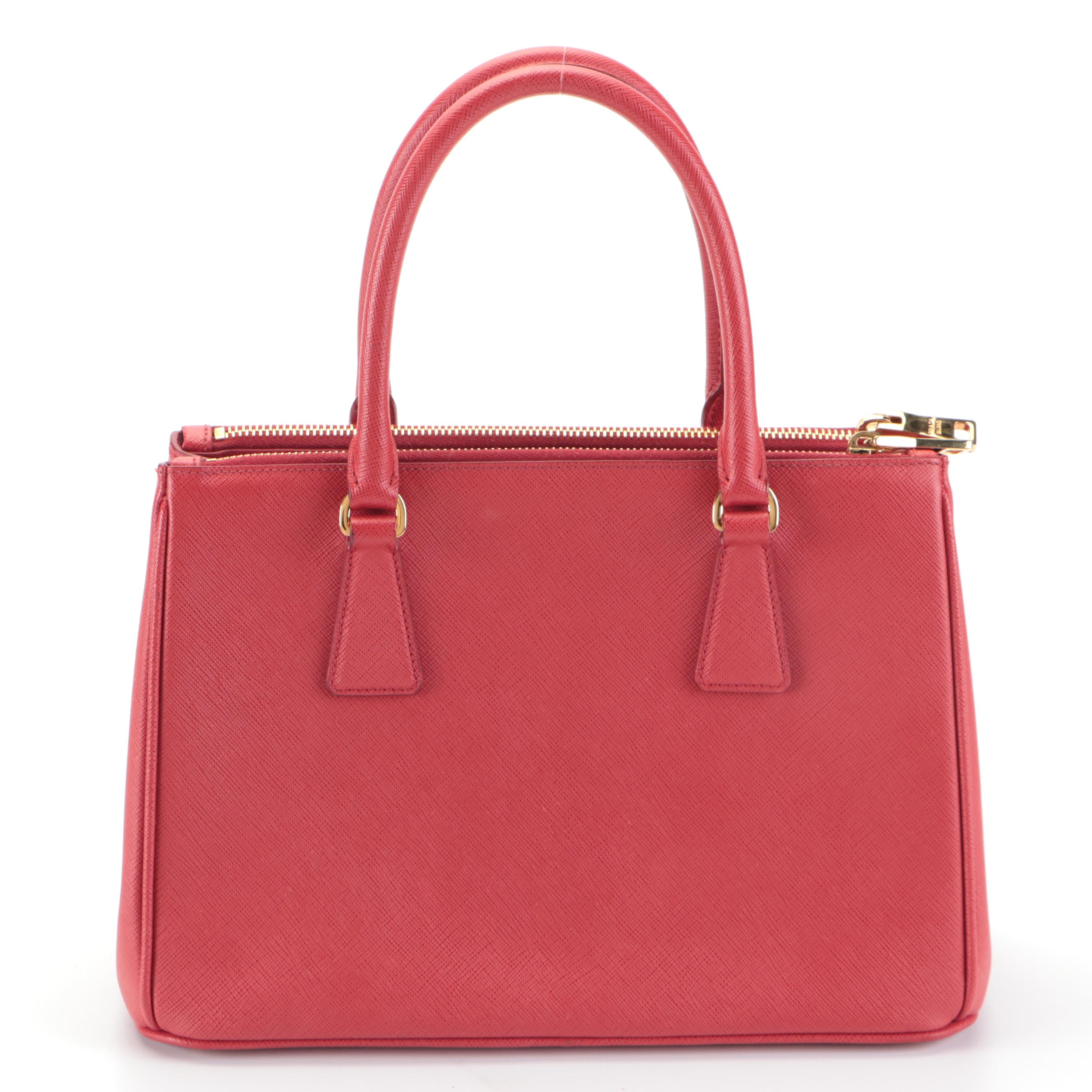 Prada Galleria Double Zip Tote Small in Saffiano Leather