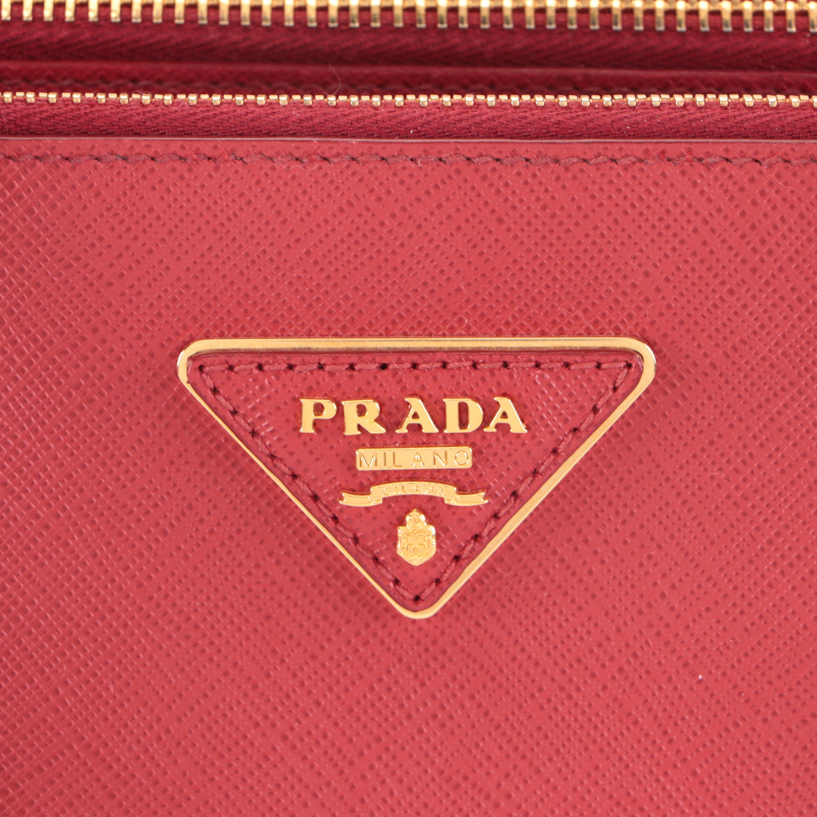 Prada Galleria Double Zip Tote Small in Saffiano Leather