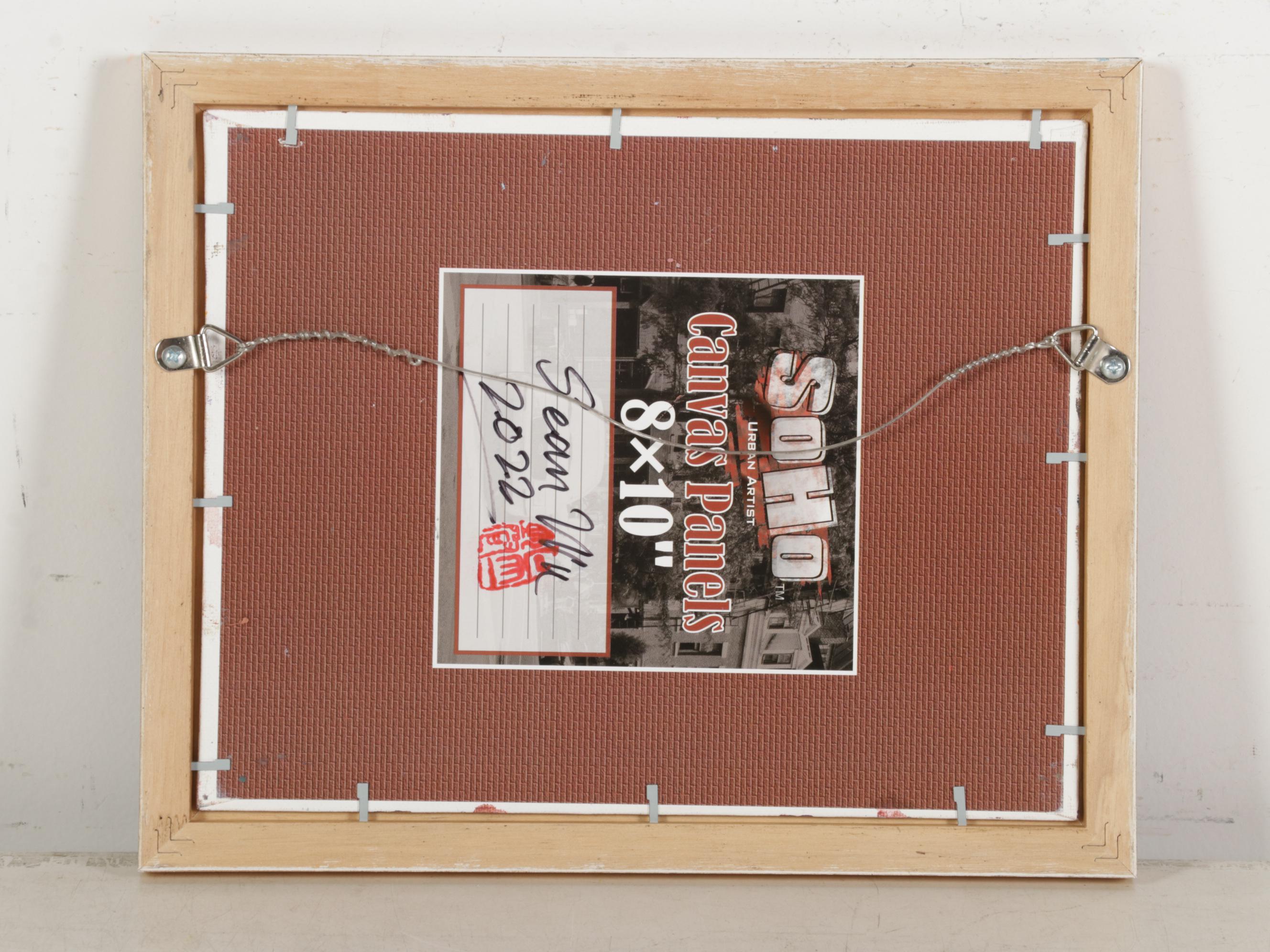 Sean Wu Landscape Oil Painting of Twilit Field of Flowers, 2022