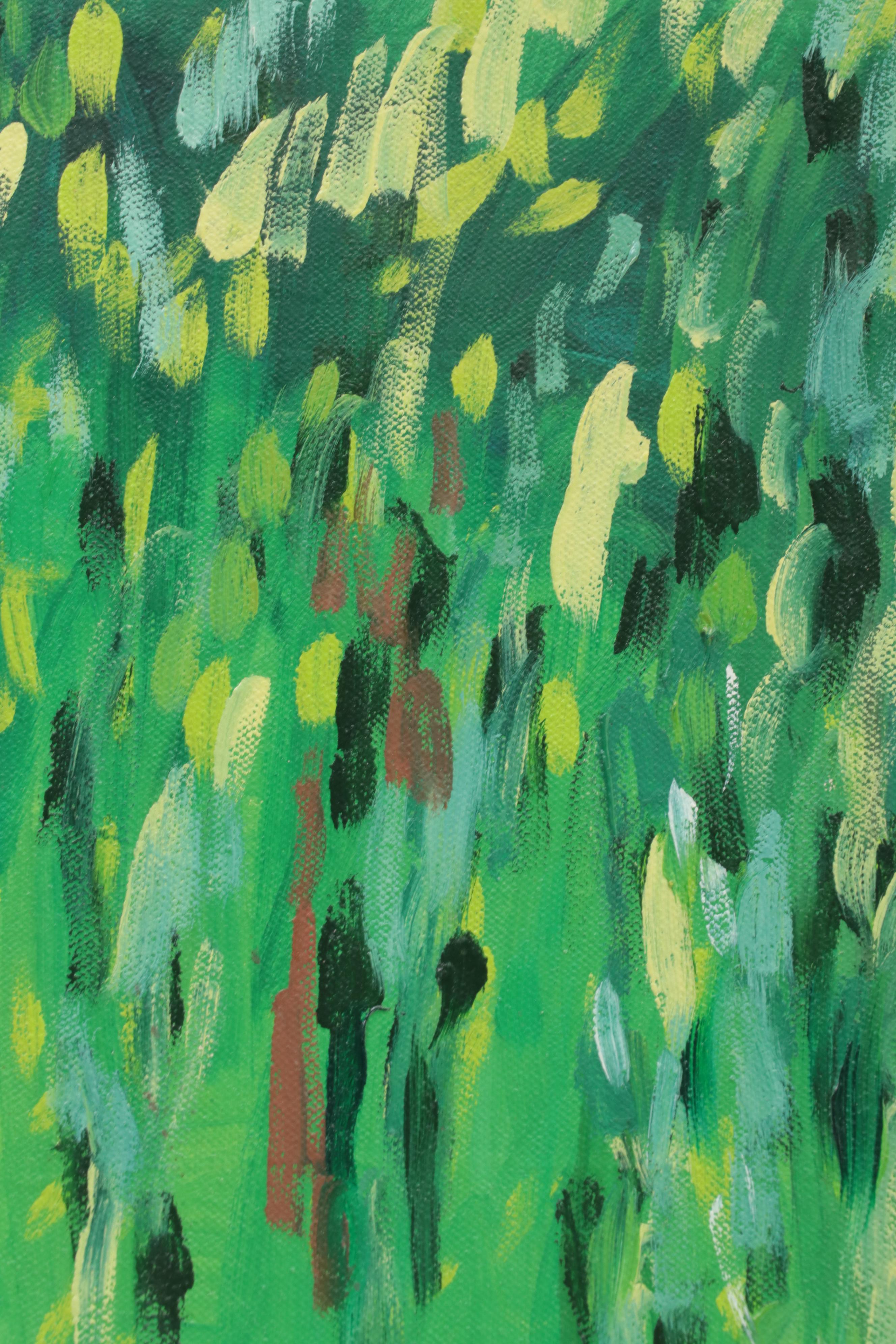 Jerald Mironov Landscape Oil Painting of Park, Late 20th Century