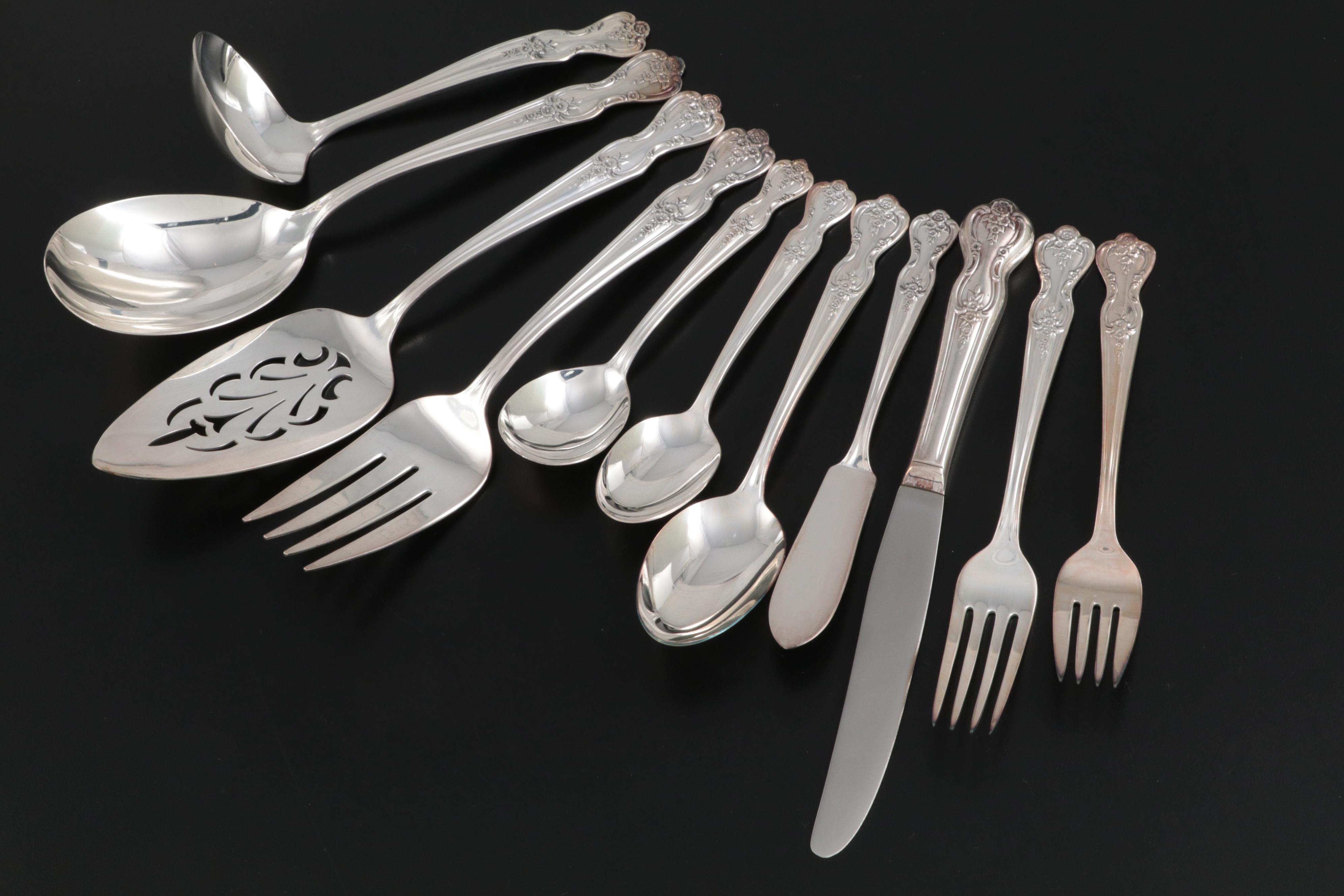 Wm. Rogers Mfg. Co. "Inspiration-Magnolia" Silver Plate Flatware and Utensils