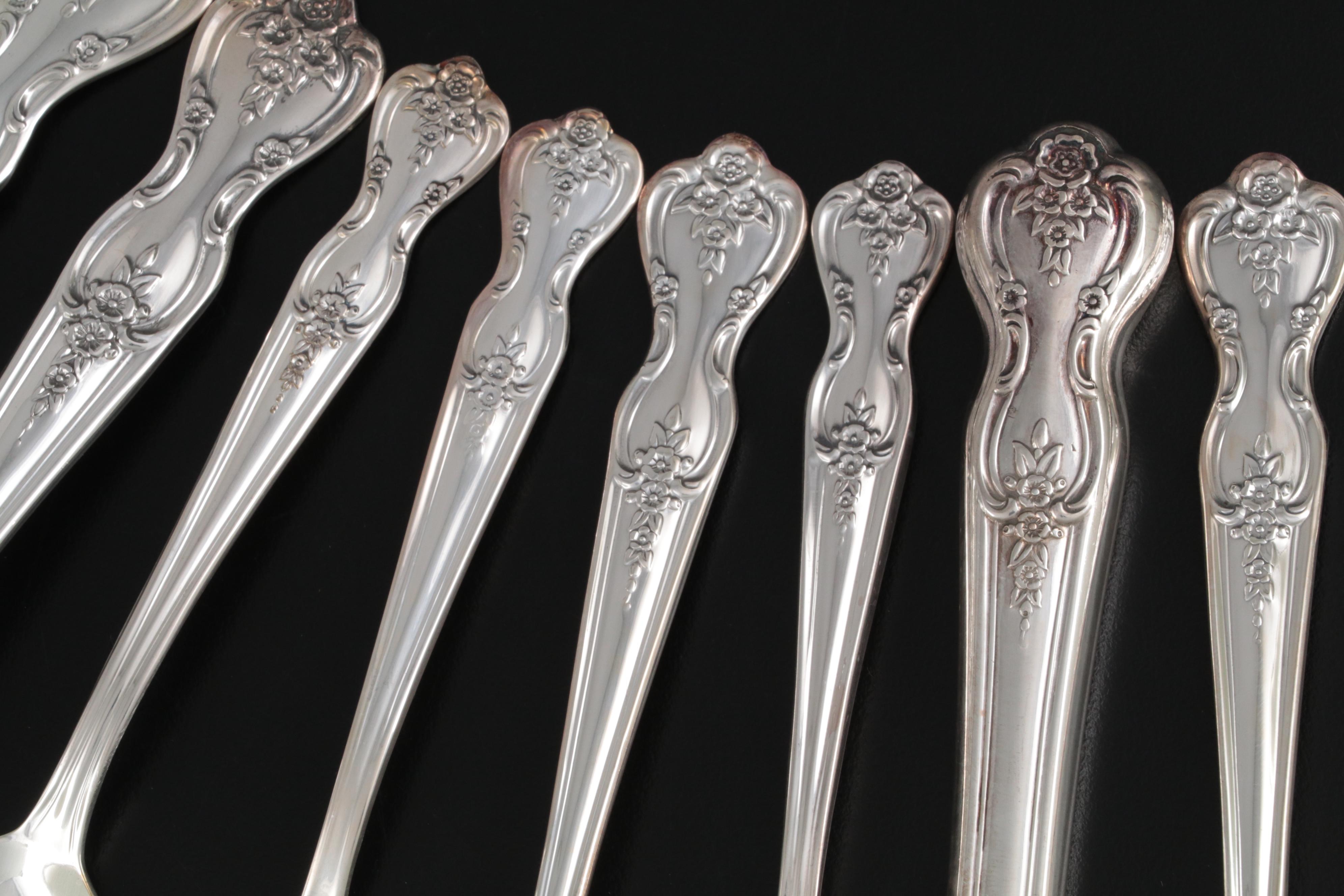 Wm. Rogers Mfg. Co. "Inspiration-Magnolia" Silver Plate Flatware and Utensils