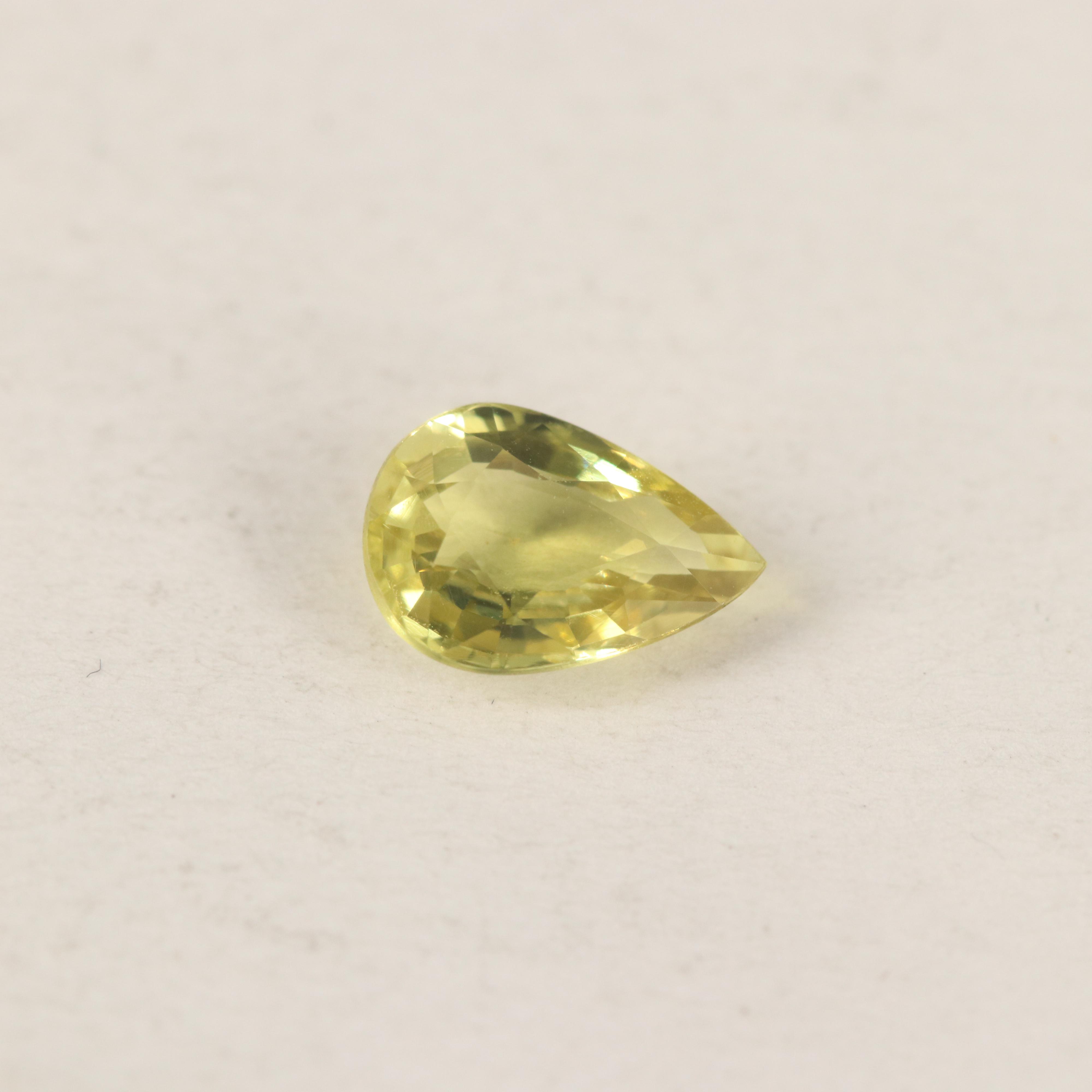 Loose 1.36 CT Pear Faceted Chrysoberyl