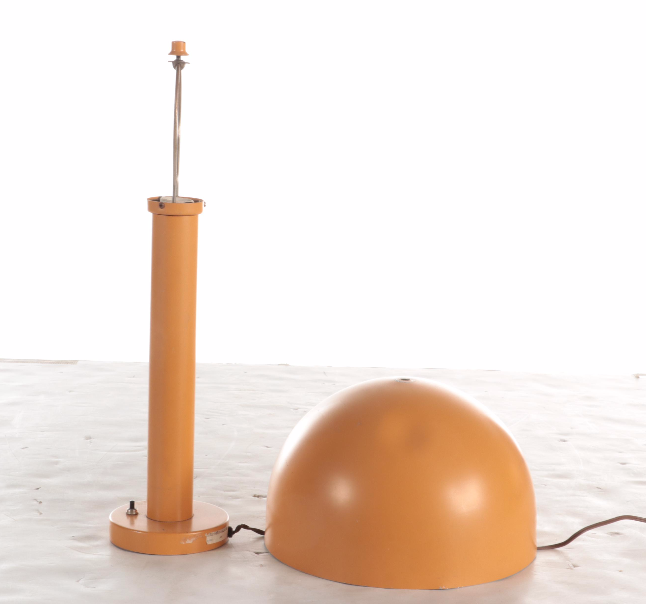 Nessen Enameled Aluminum Mushroom Lamp, Mid/ Late 20th Century