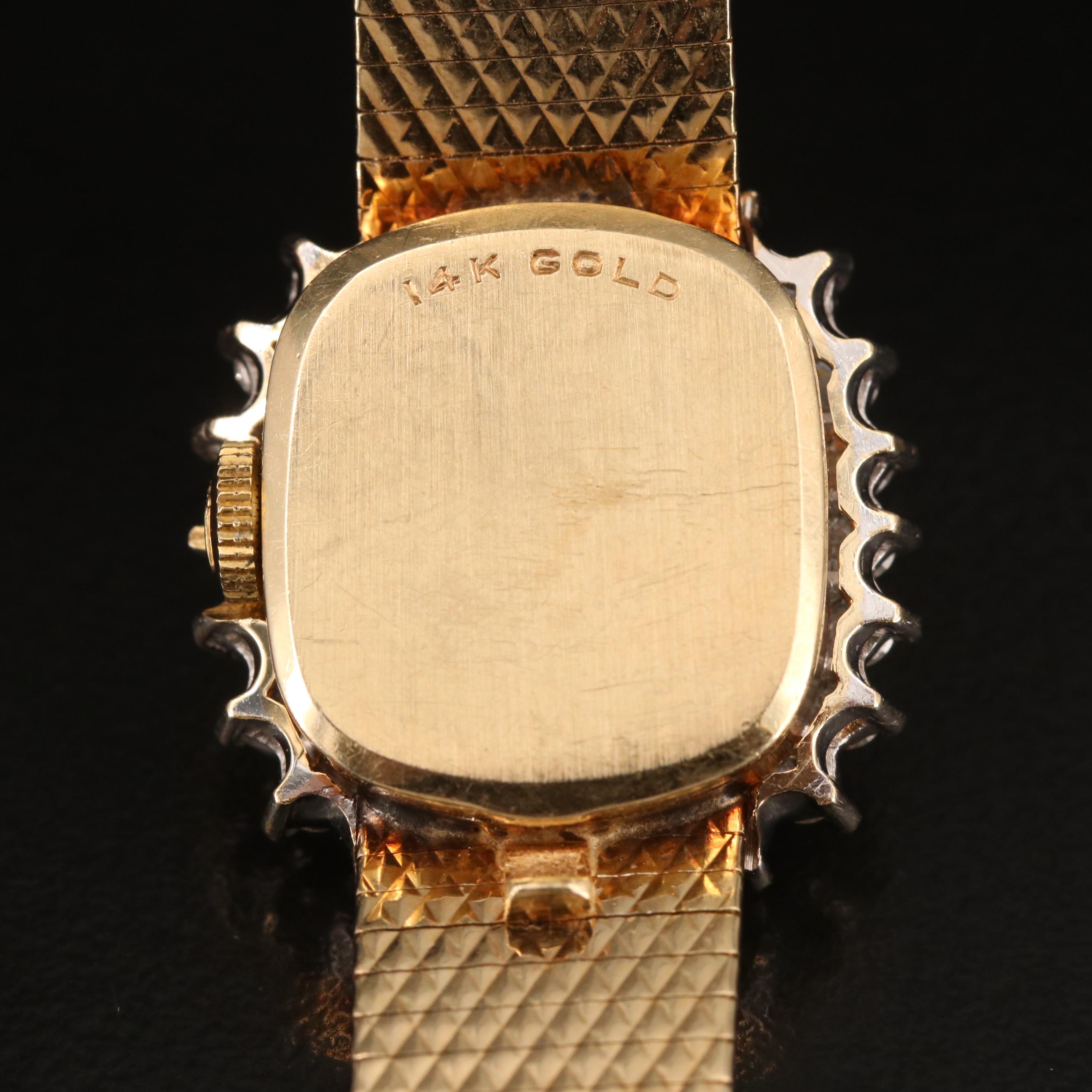 Rolex Diamond Bezel 14K Watch