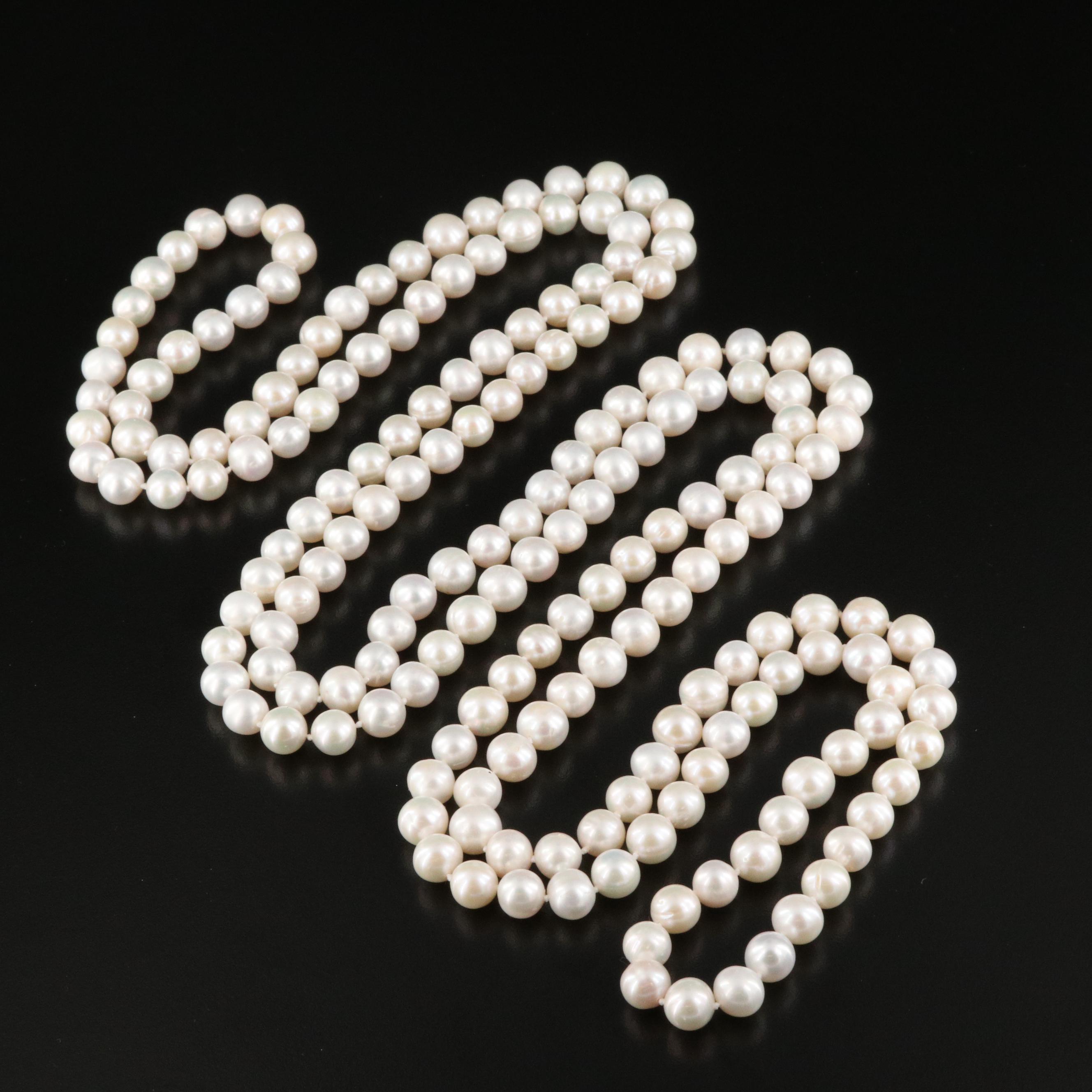 Rope Length Pearl Necklace
