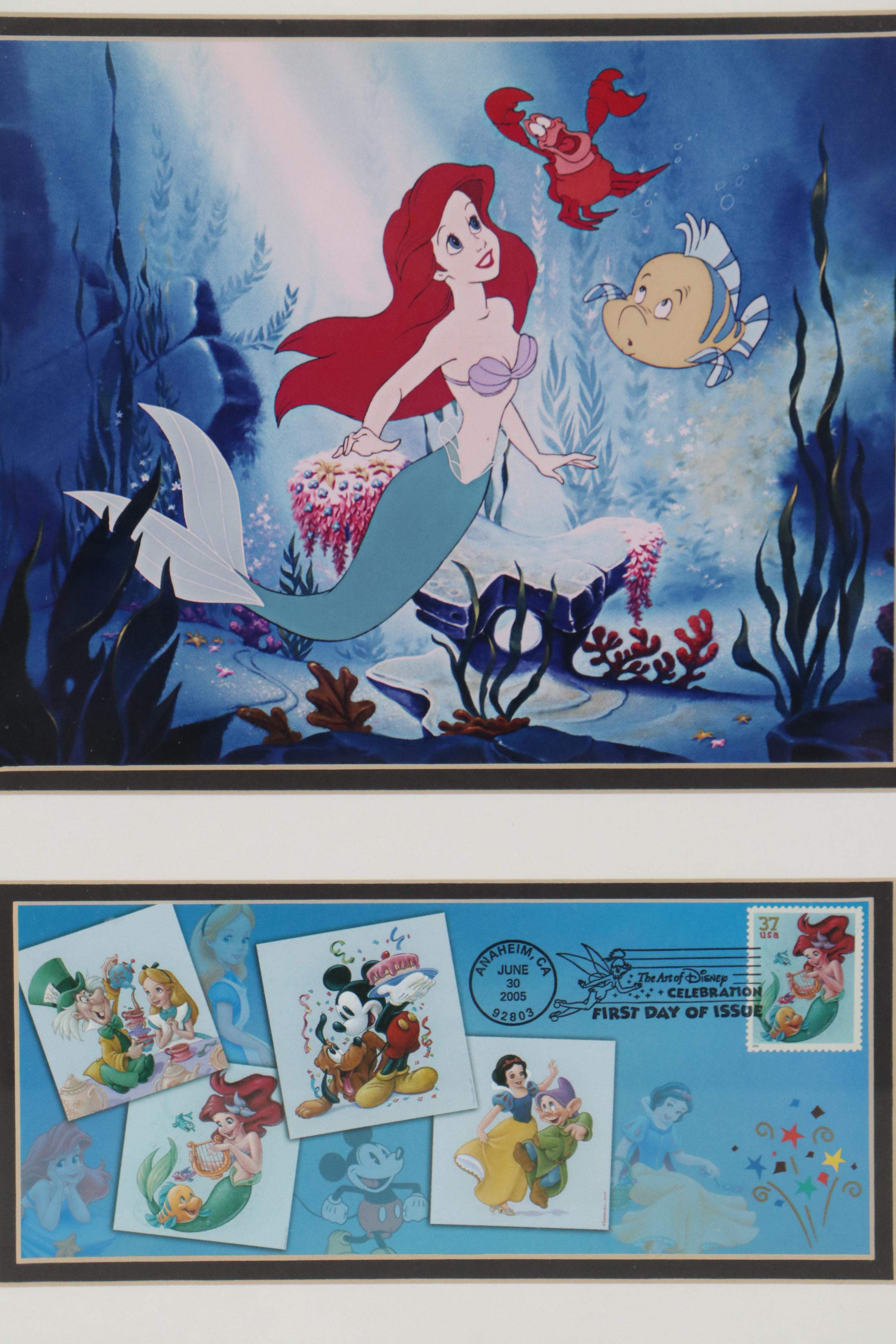 Disney's "The Little Mermaid" First Day Postal Cover and Chromogenic Print