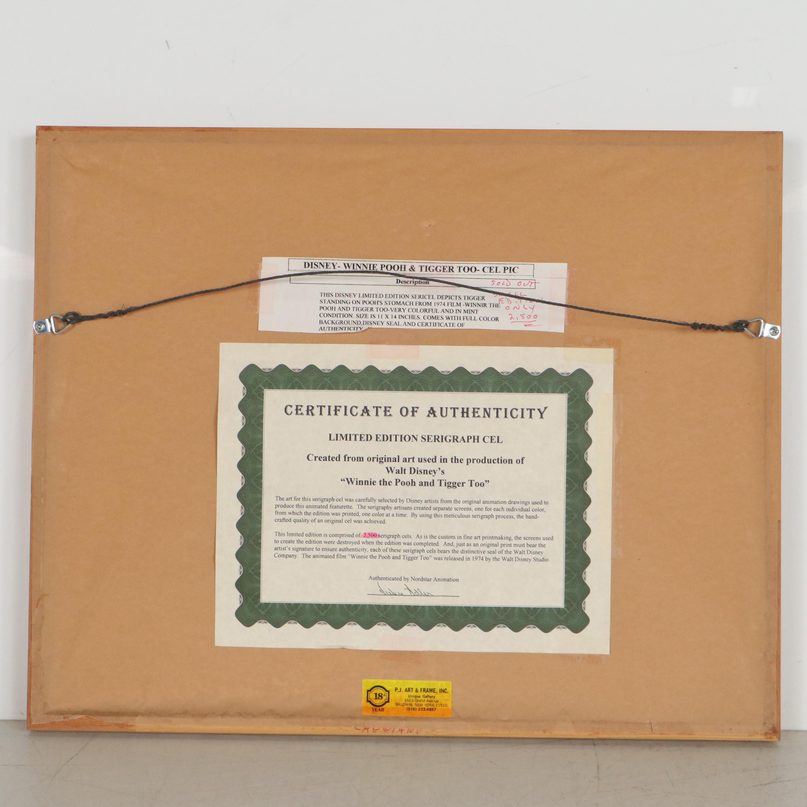 Disney Sericel from "Winnie the Pooh and Tigger Too," Circa 1990