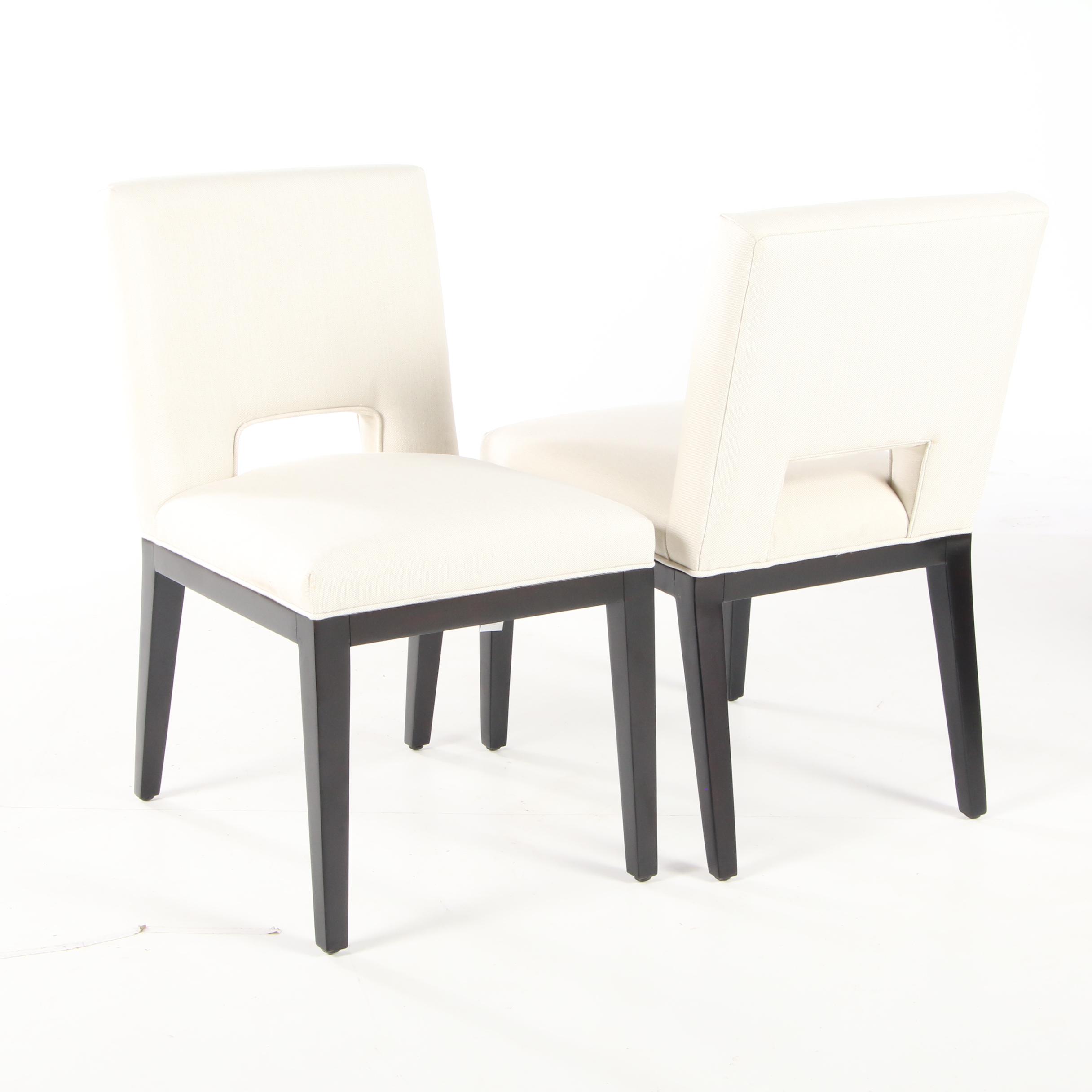 Four Williams-Sonoma Home "Saratoga" Upholstered Dining Side Chairs