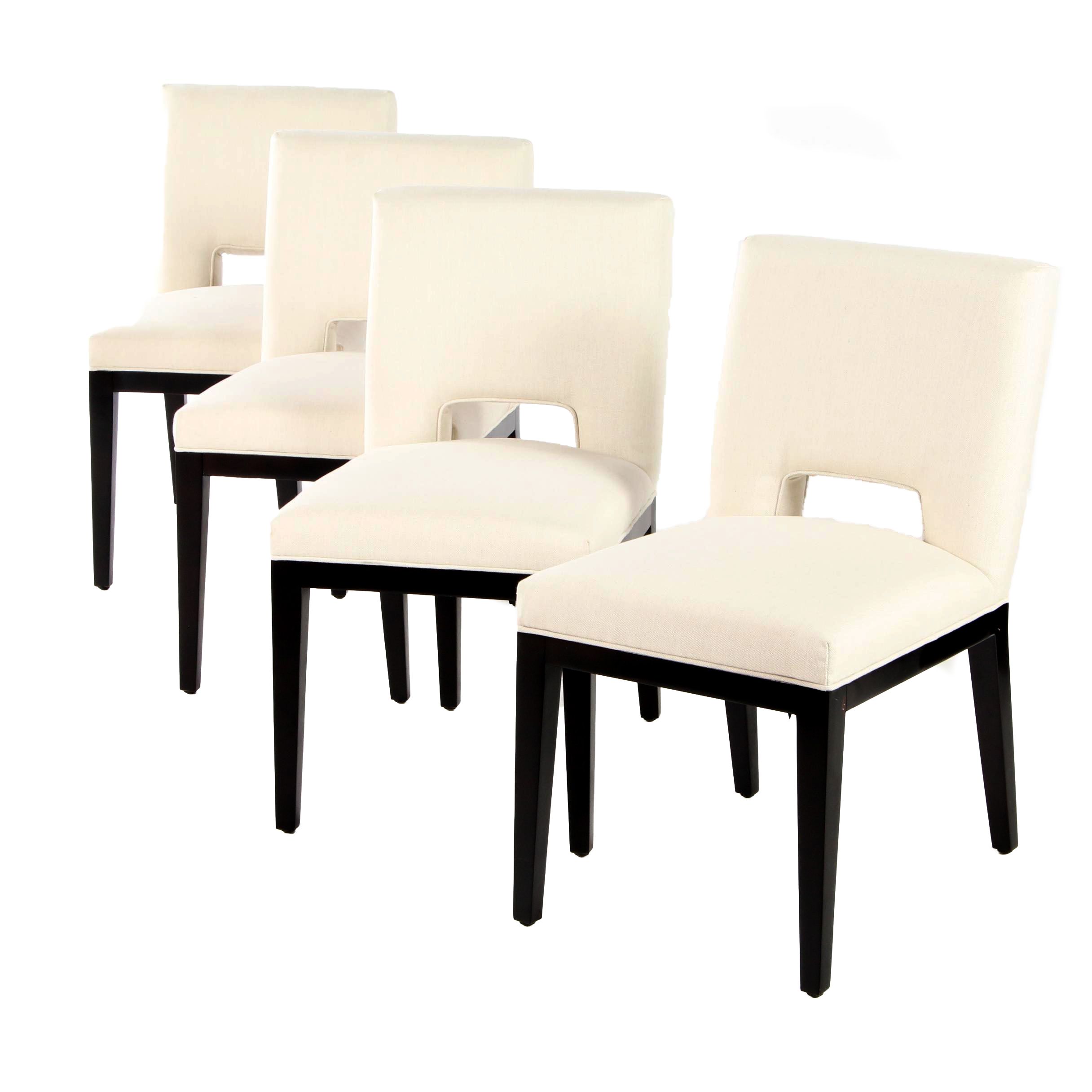 Four Williams-Sonoma Home "Saratoga" Upholstered Dining Side Chairs