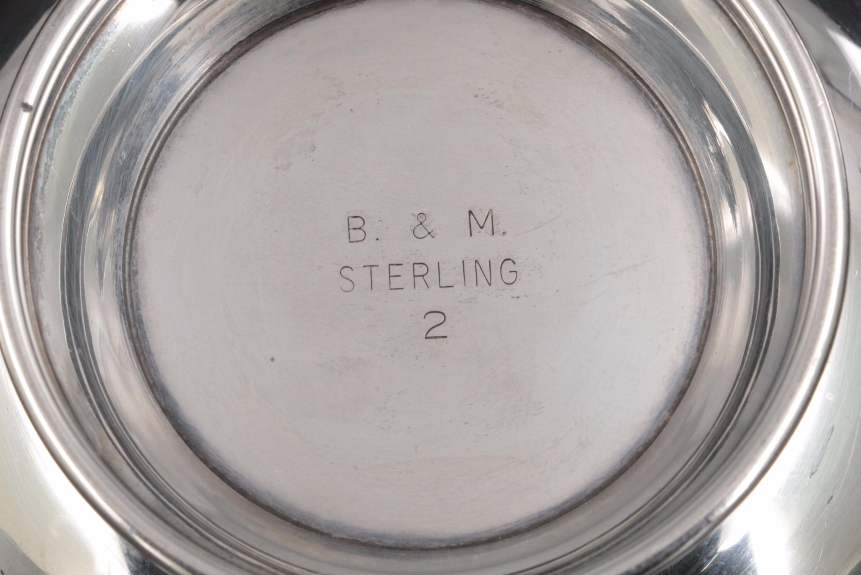 Baldwin & Miller Bowl and Other Sterling Table Accessories with Ronson Lighter