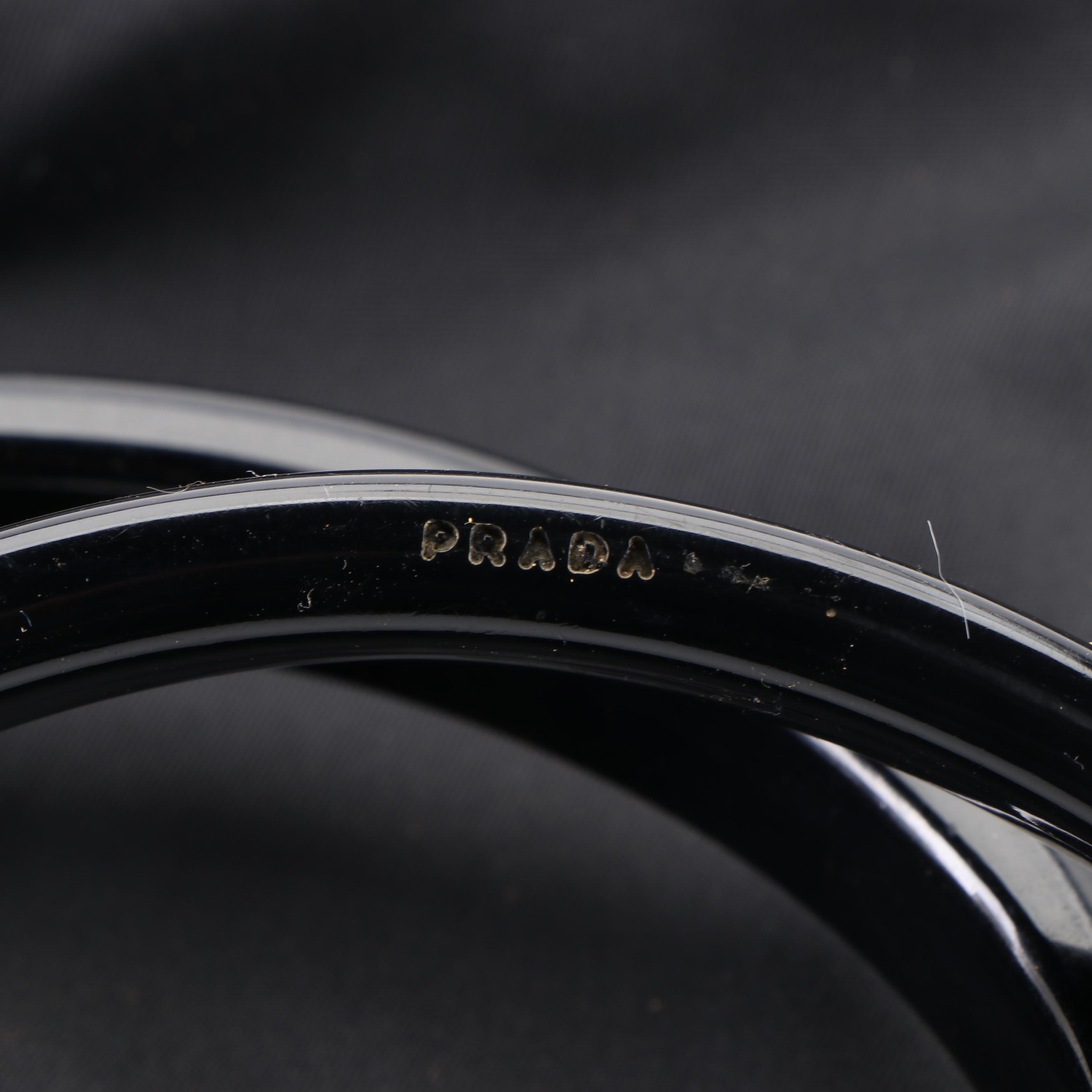 Prada Tote Bag in Black Tessuto Nylon with Resin Handles