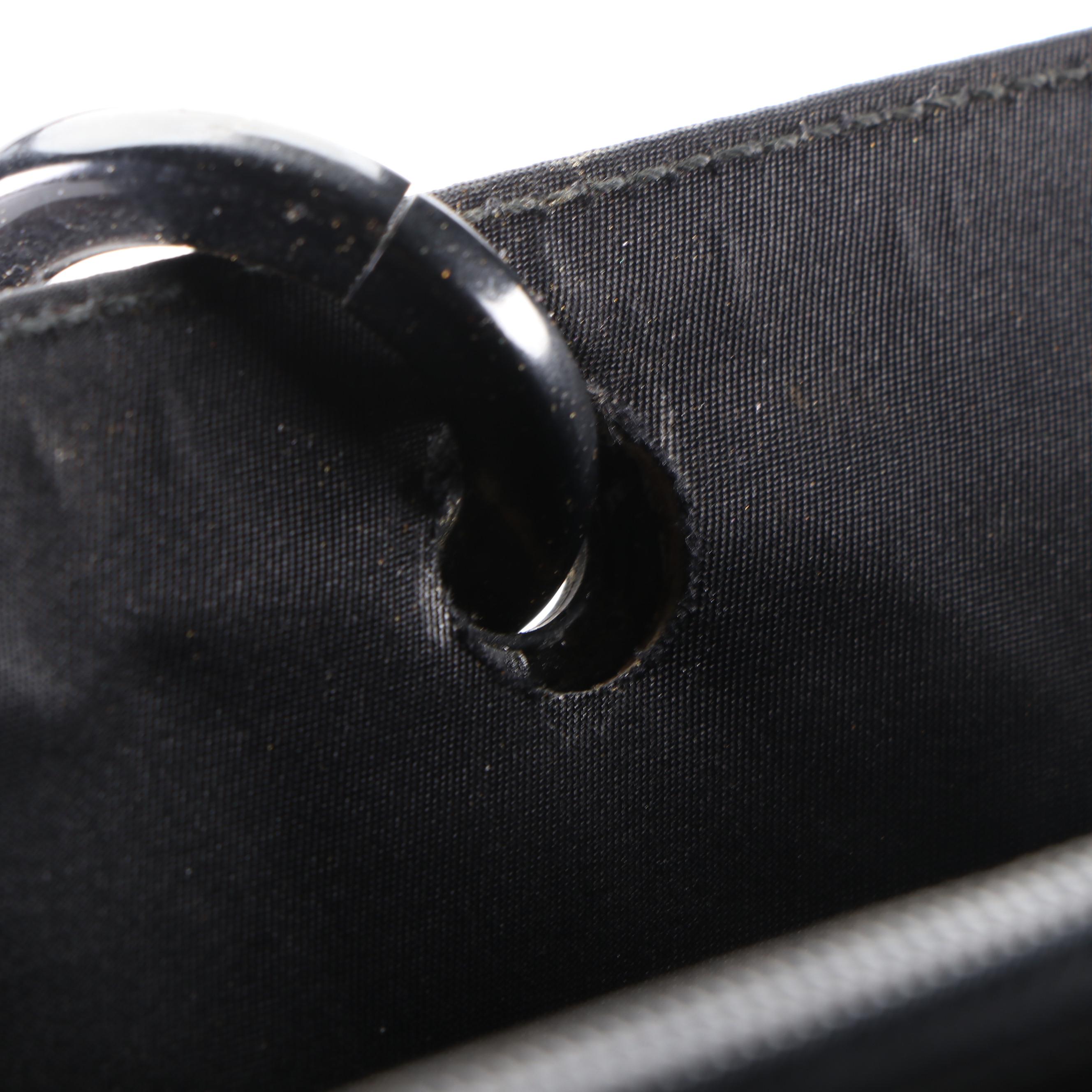 Prada Tote Bag in Black Tessuto Nylon with Resin Handles