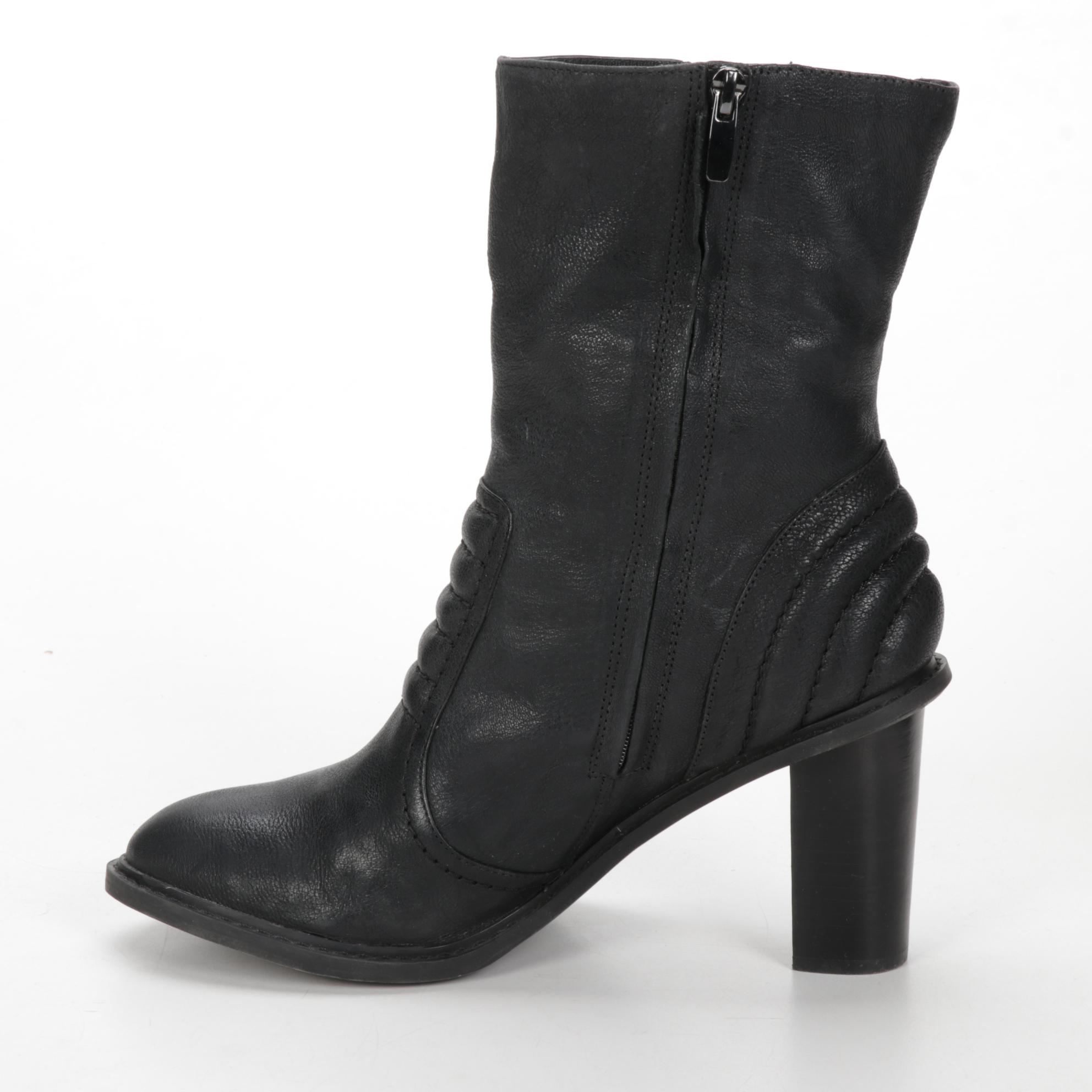 Clarks Narrative Leather Ankle Boots with Wool Lining