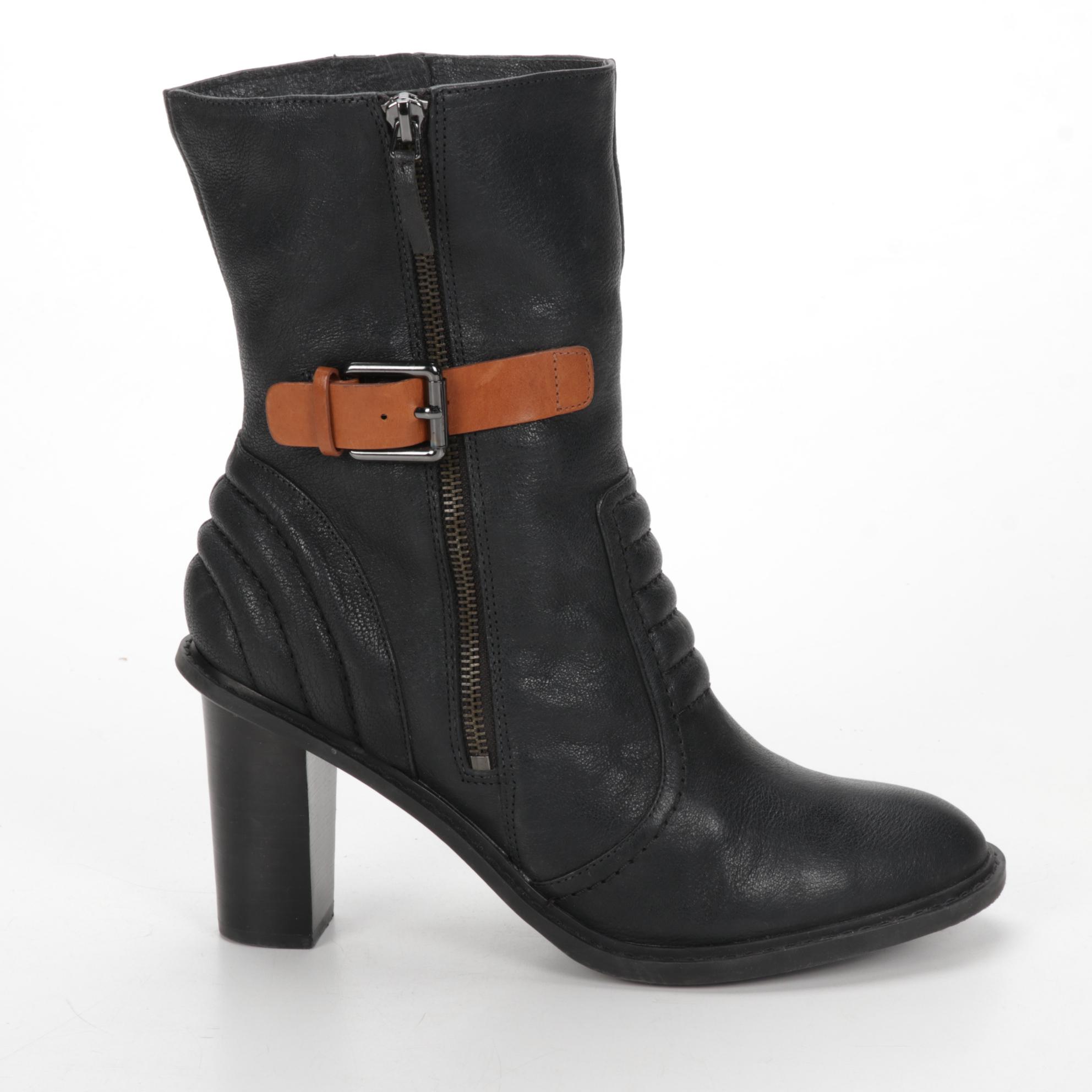 Clarks Narrative Leather Ankle Boots with Wool Lining