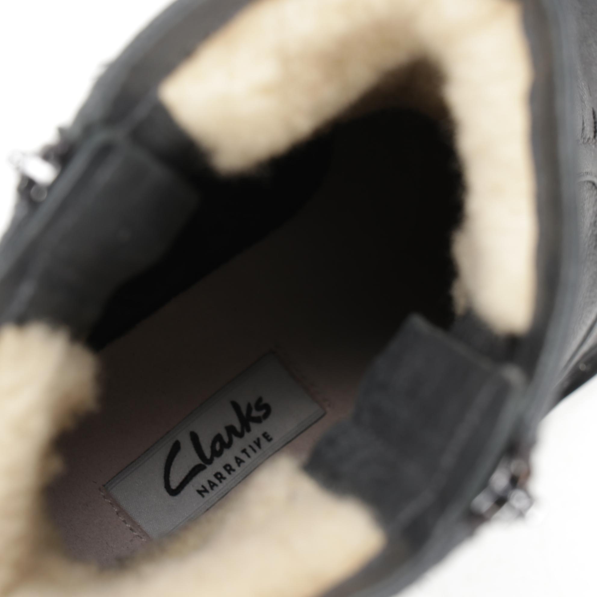 Clarks Narrative Leather Ankle Boots with Wool Lining