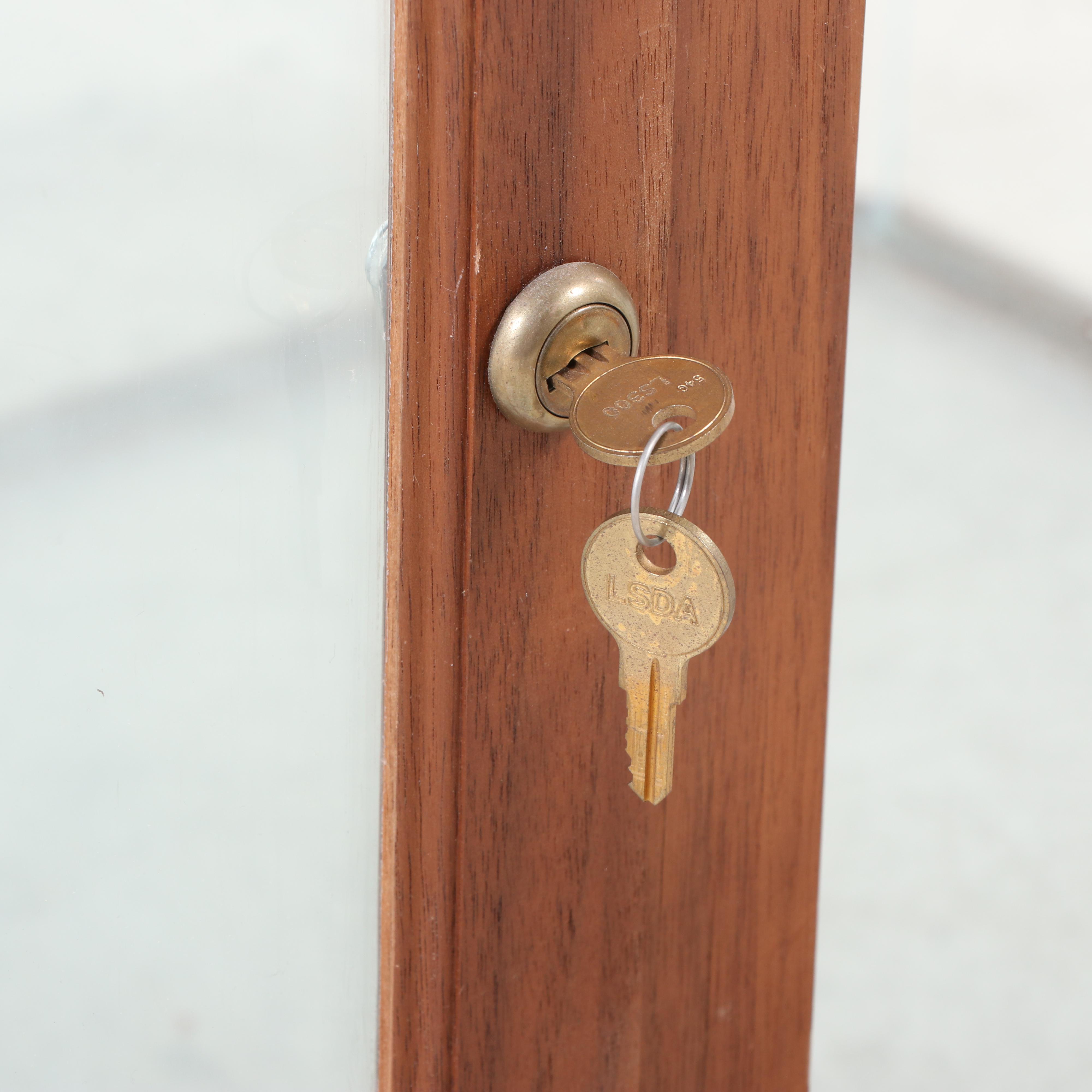 Pair of Wood Framed Glass Display Cabinets, Late 20th Century