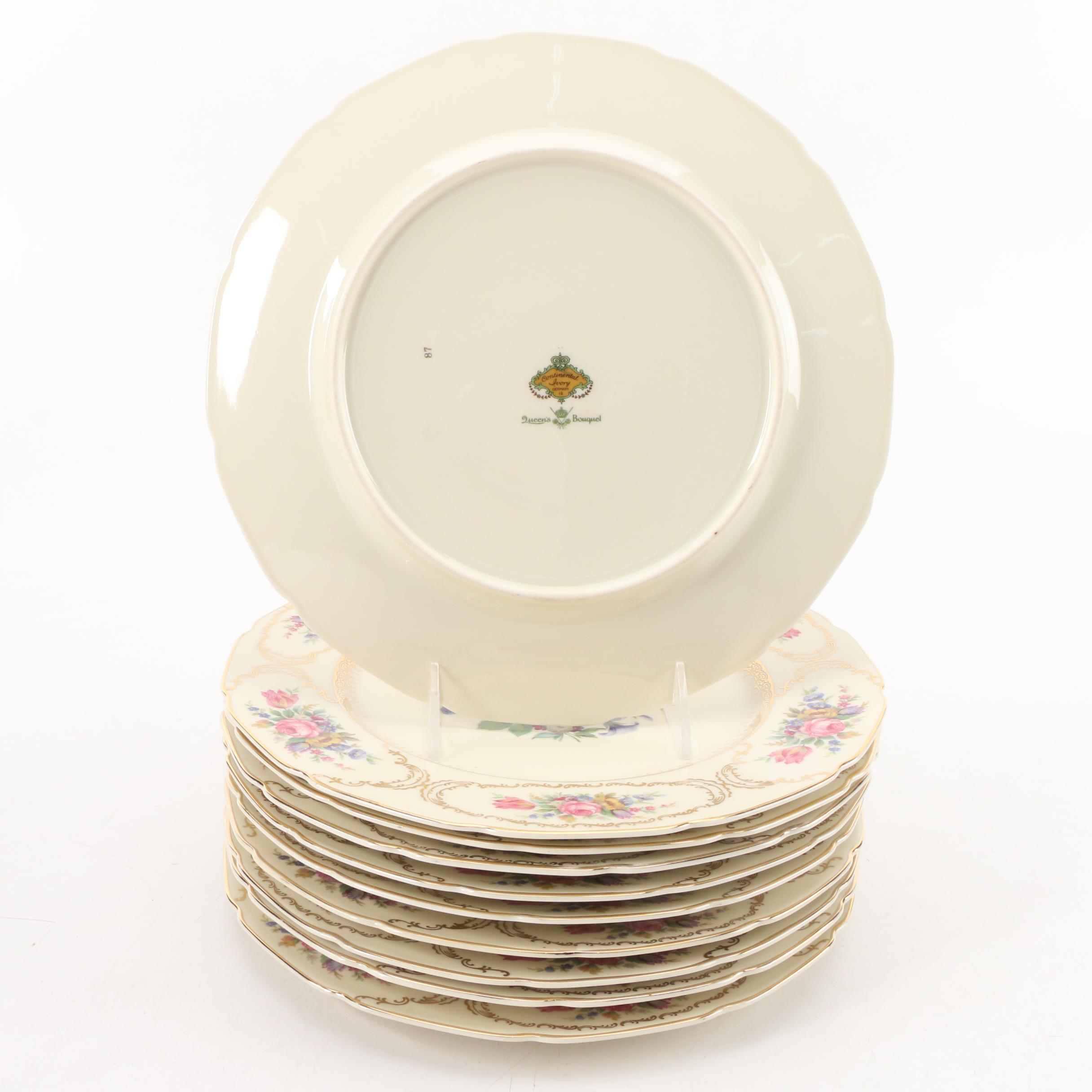 Rosenthal Continental Ivory "Queen's Bouquet" Porcelain Dinnerware