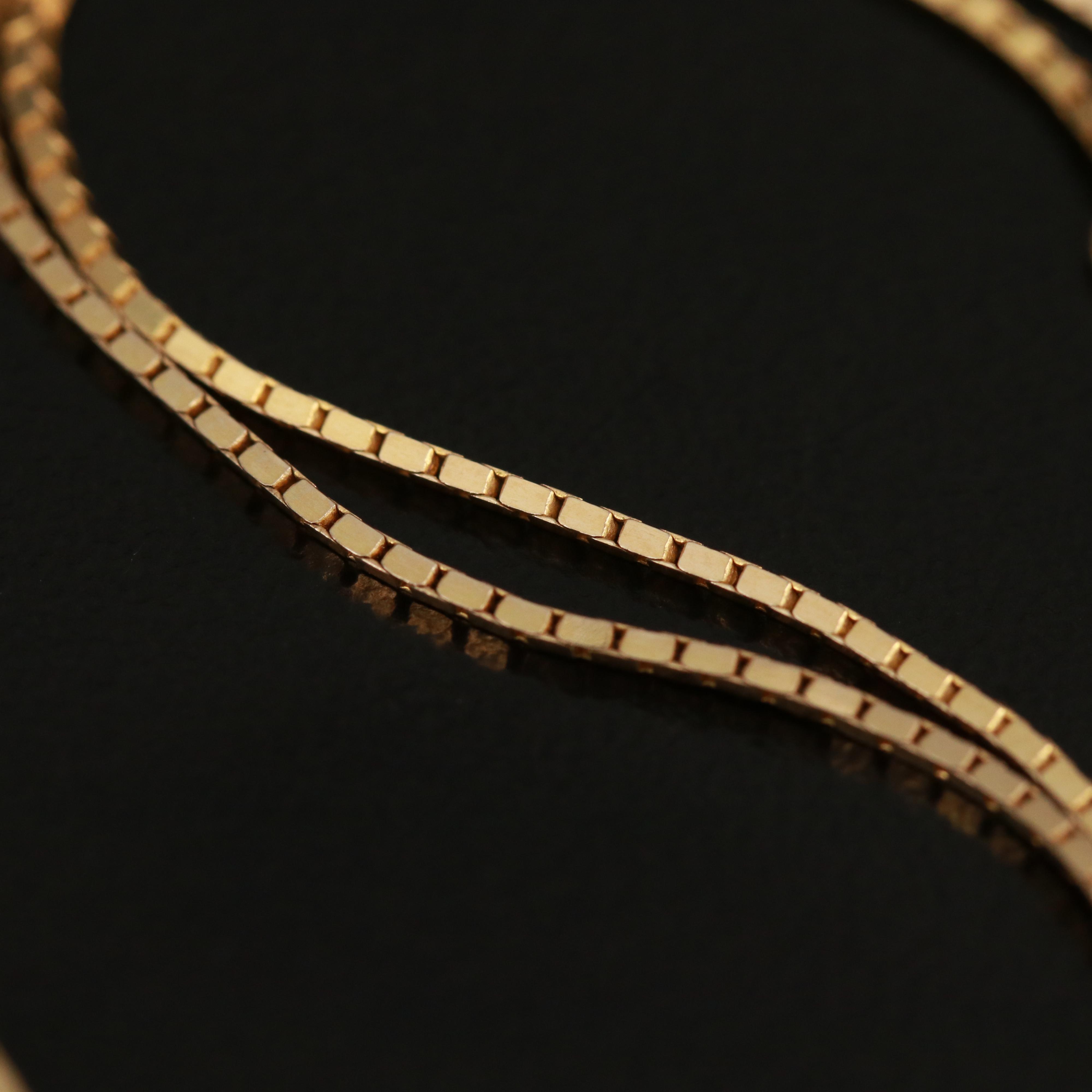 Judea Herod Agrippa Prutah in 18K Pendant on 10K Box Chain Necklace