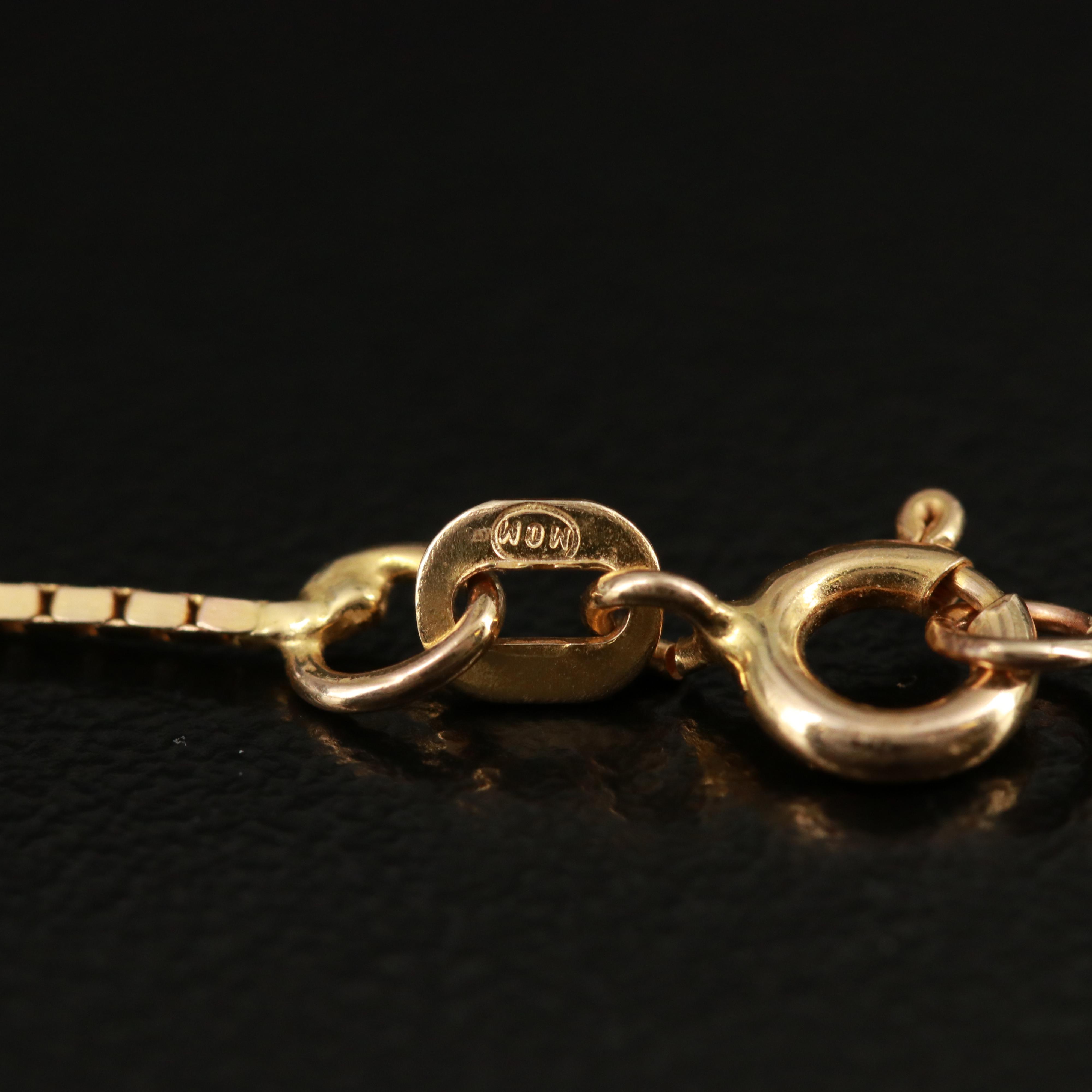 Judea Herod Agrippa Prutah in 18K Pendant on 10K Box Chain Necklace