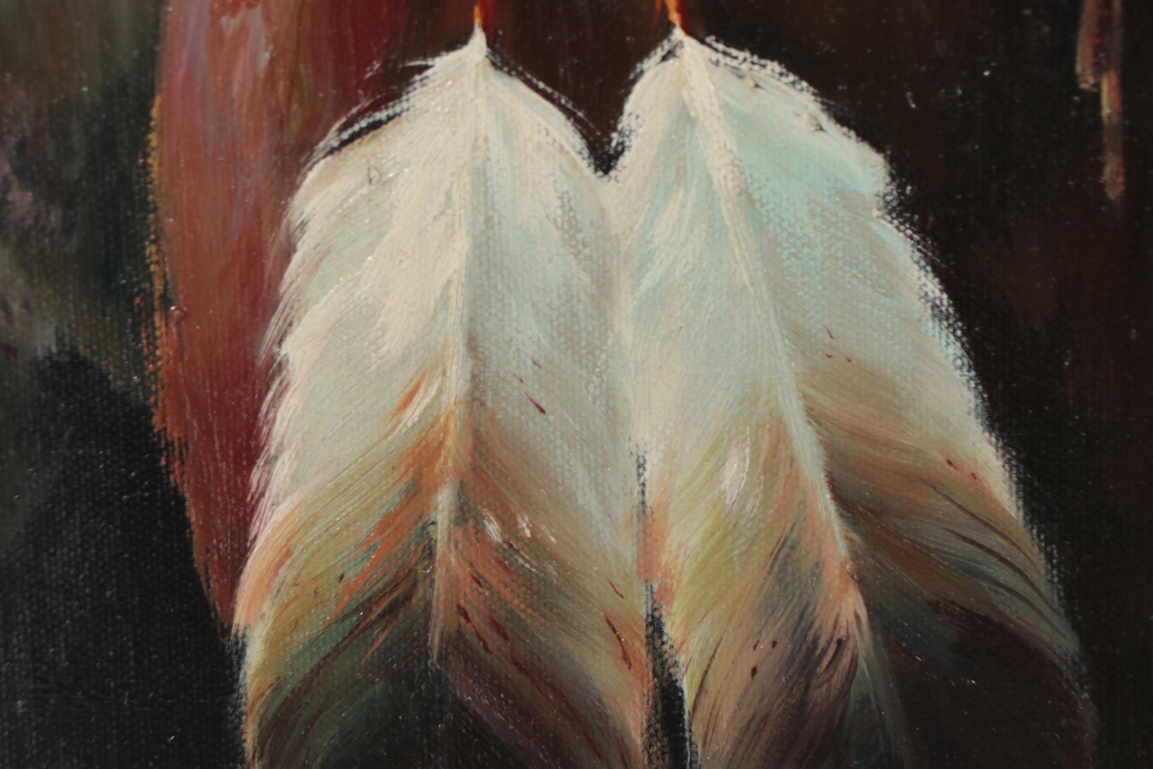 Troy Denton Native American Portrait Oil Painting