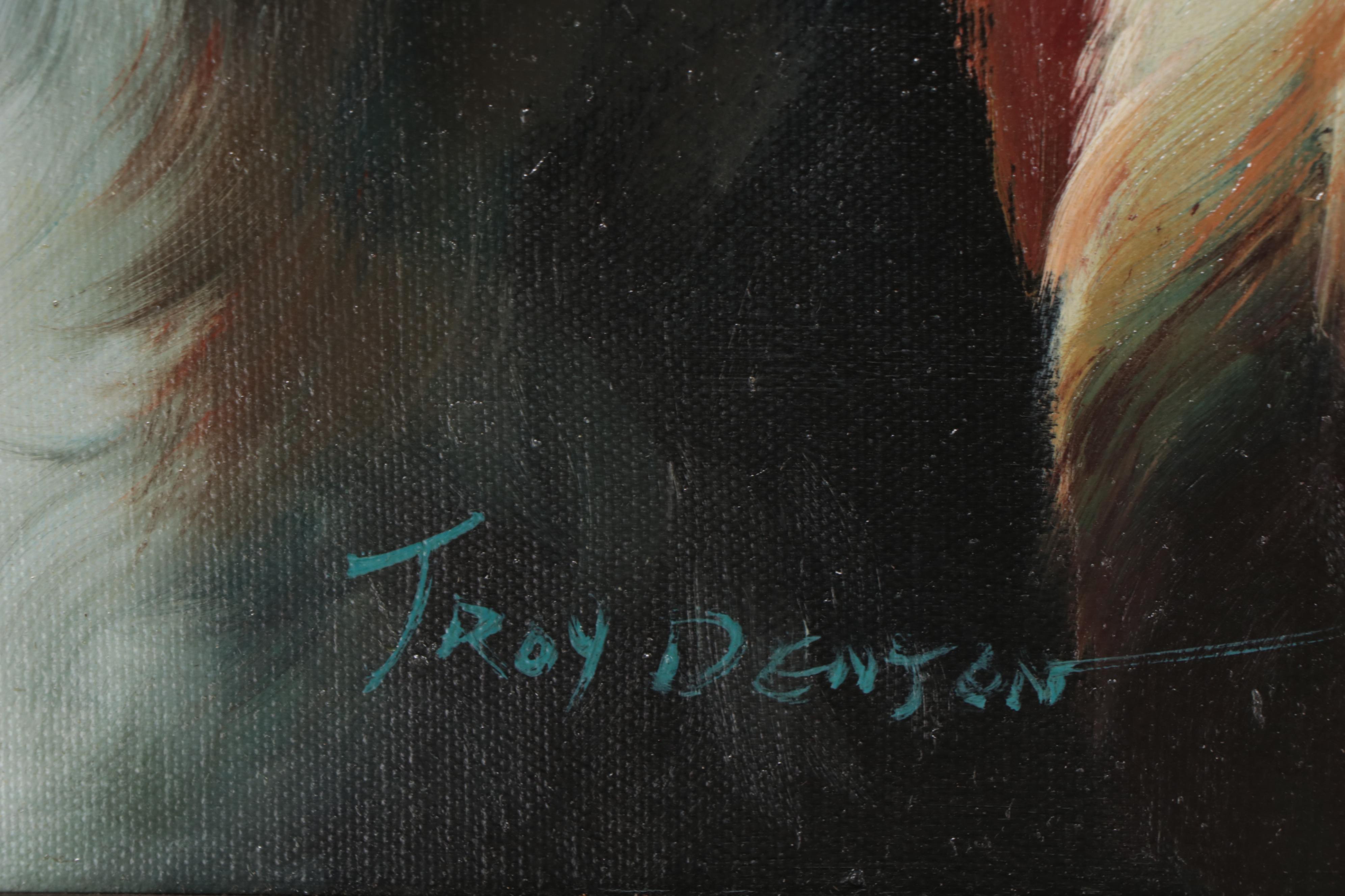 Troy Denton Native American Portrait Oil Painting