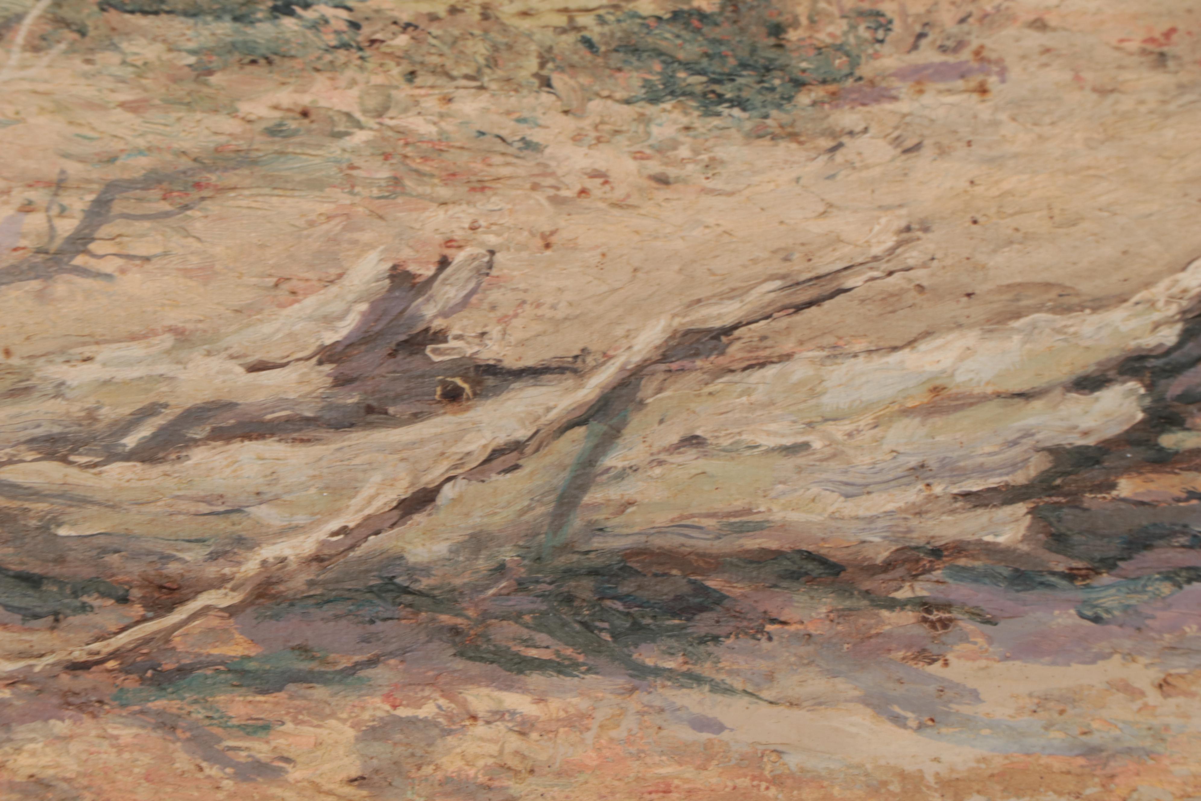 American Western Style Cavalry Oil Painting