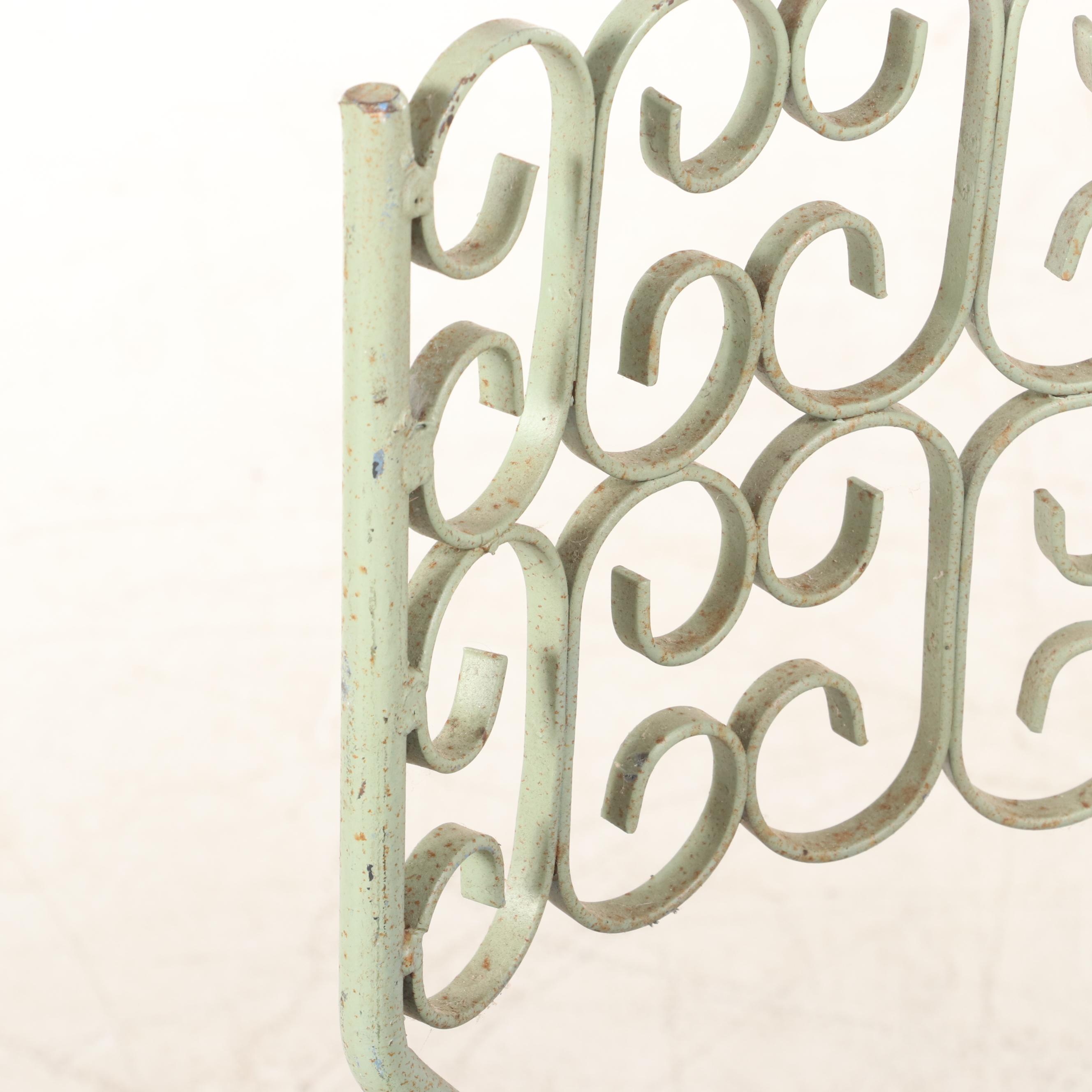 Shaver-Howard Mid Century Modern Wrought Iron Chairs in Original Floral Print