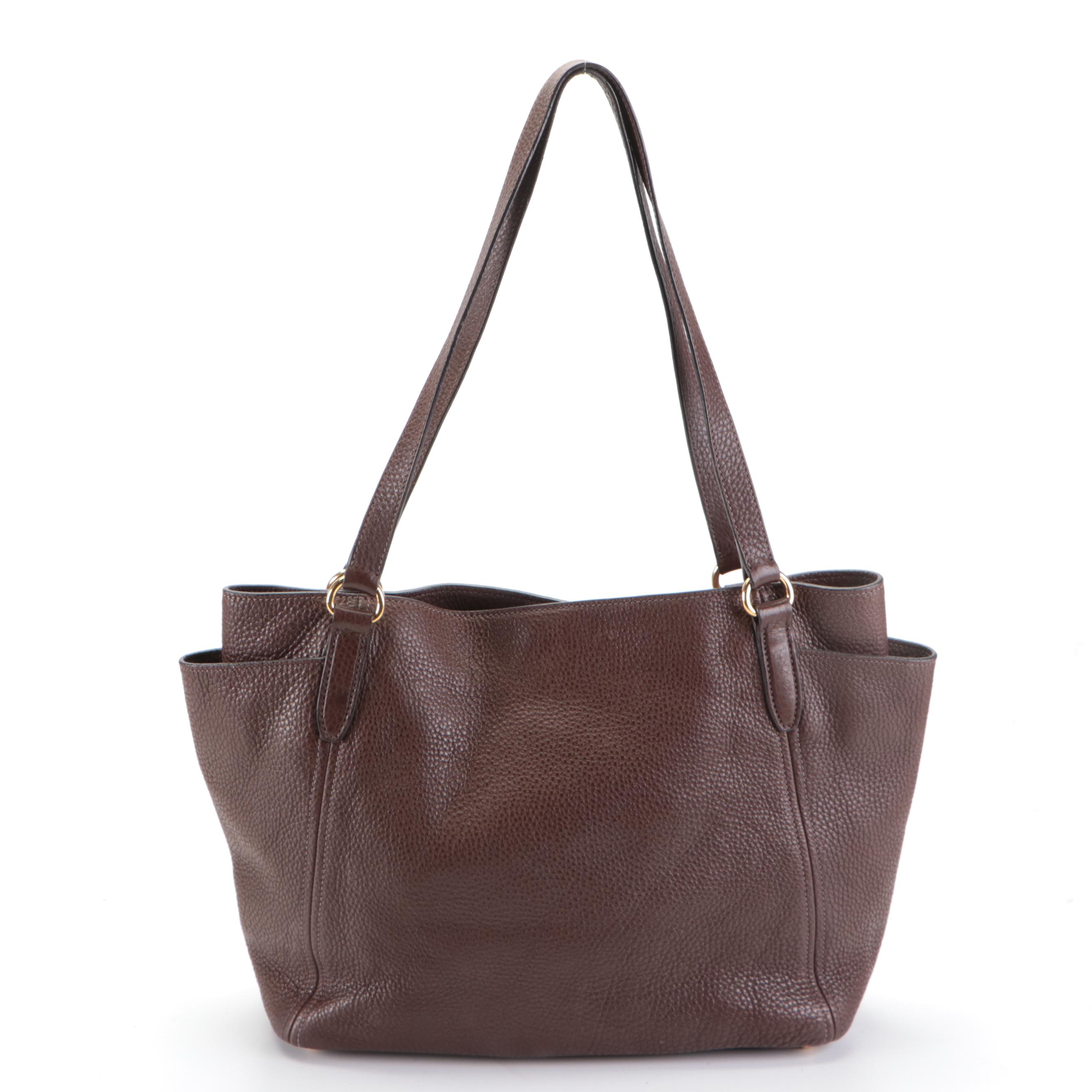 Prada Caffe Vitello Daino Leather Shoulder Bag