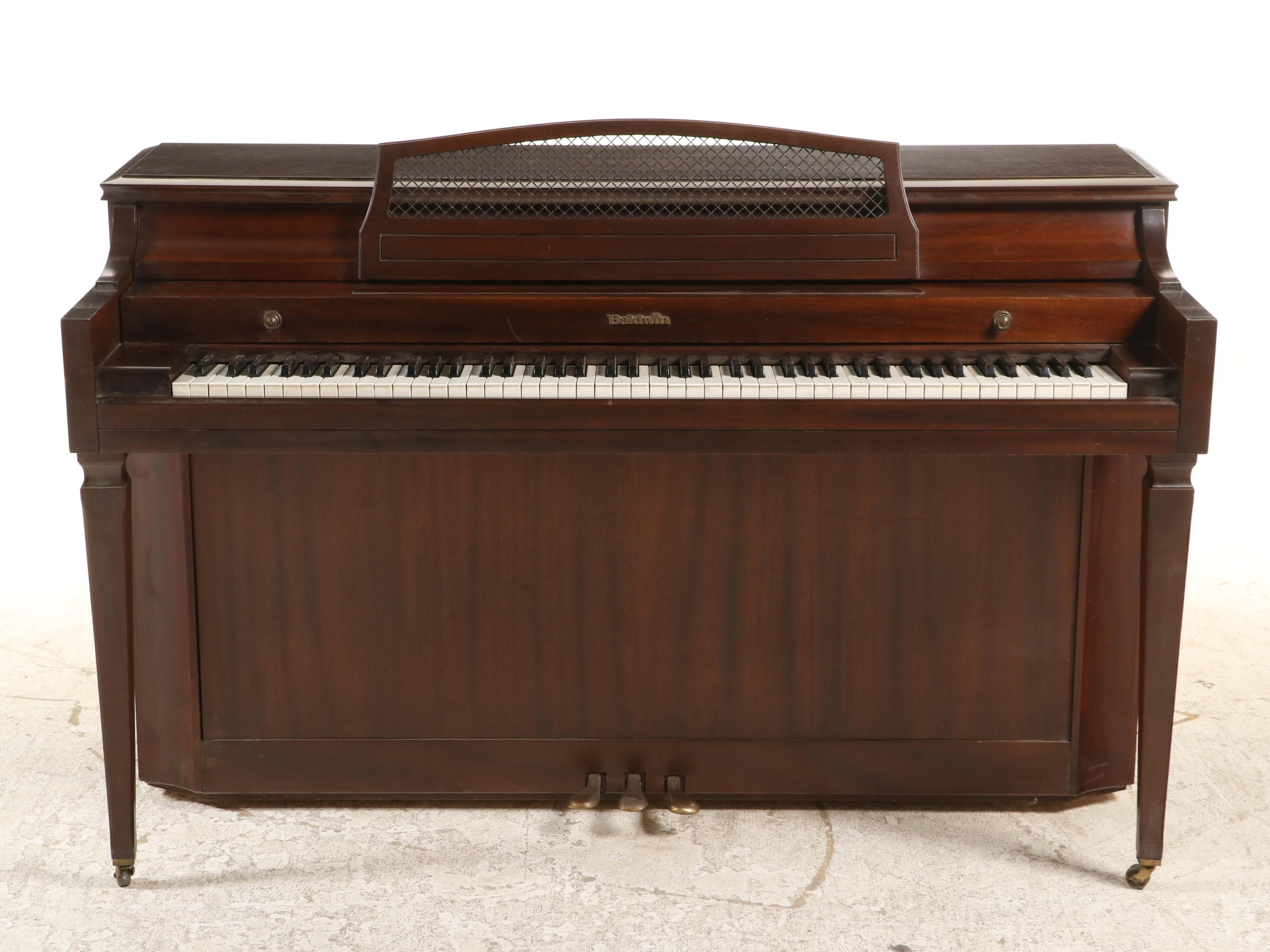 Baldwin "Model 950L" Mahogany Upright Piano, Mid to Late 20th Century