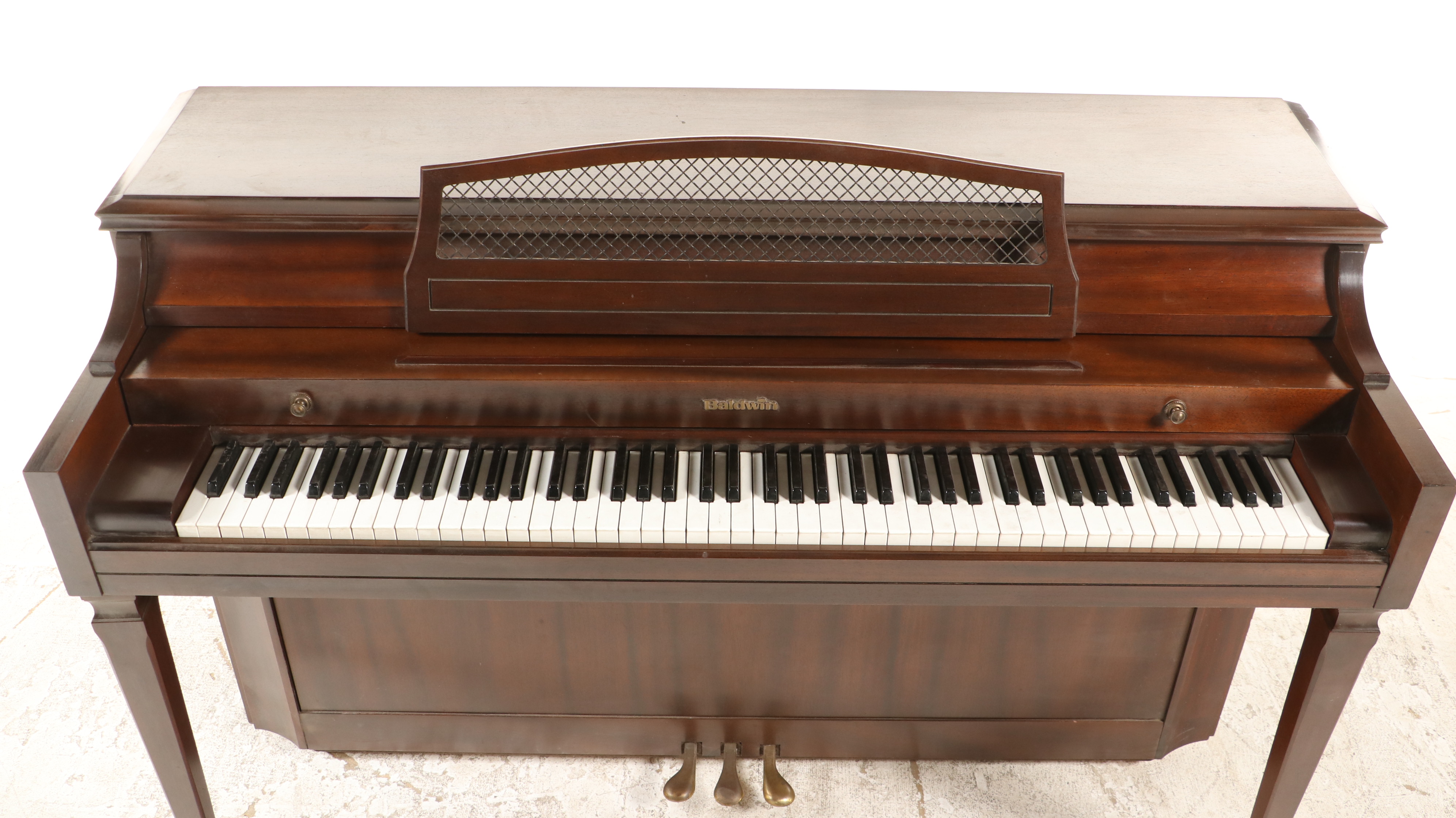 Baldwin "Model 950L" Mahogany Upright Piano, Mid to Late 20th Century